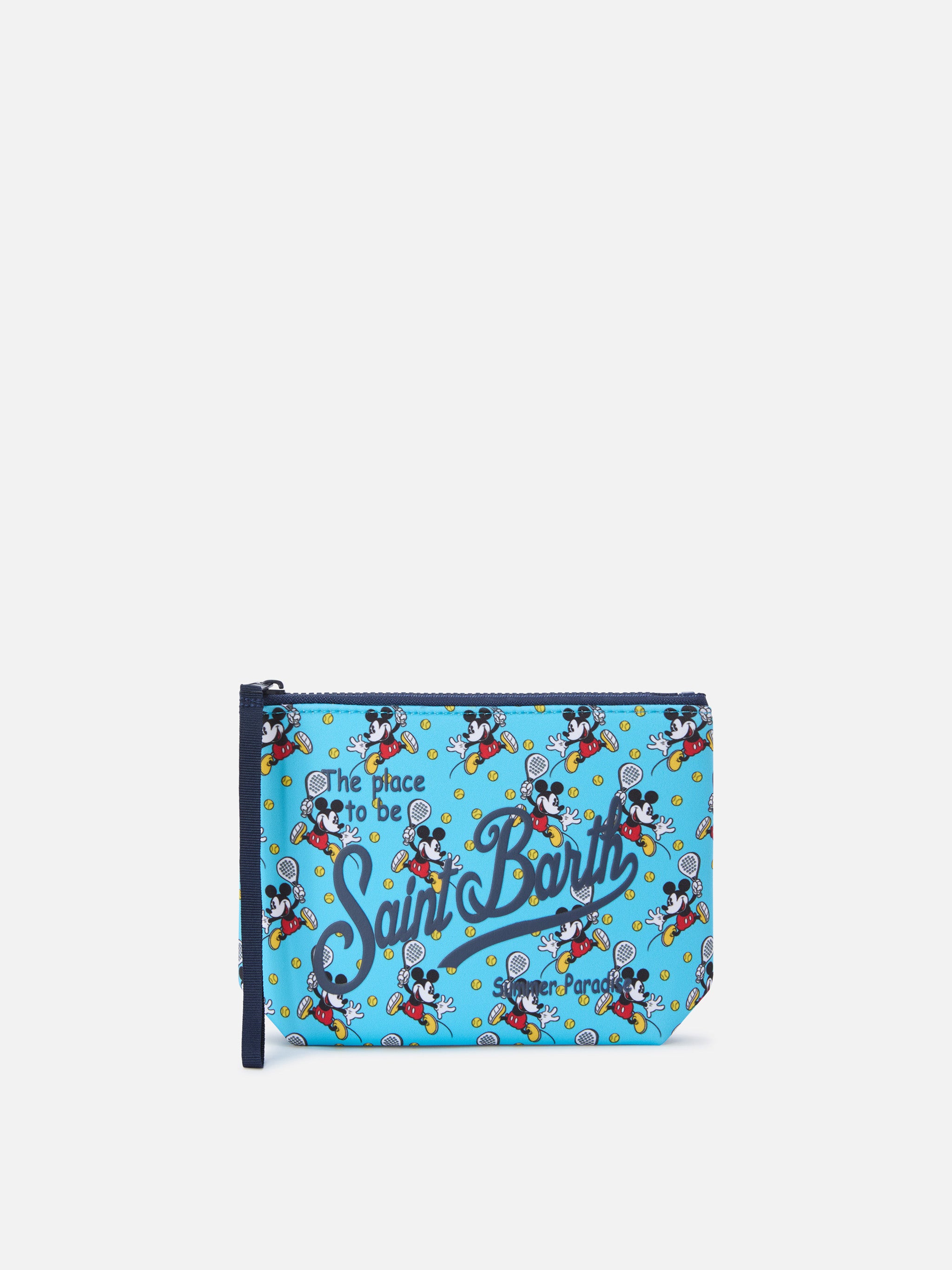pochette-aline-mc2-saint-barth-in-scuba-blu-con-stampa-mickey-playing-padel-disn image 1