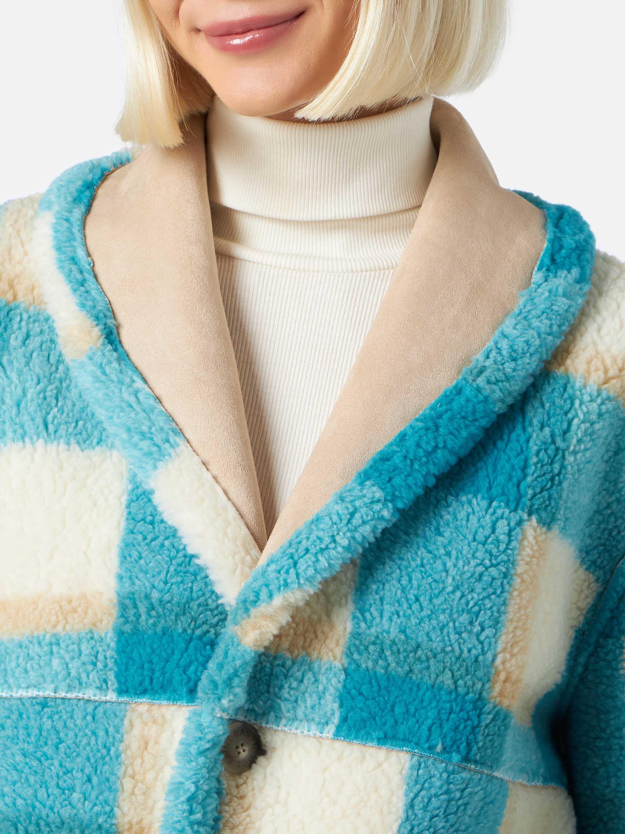 mc2-saint-barth-giacca-dorys-reversibile-effetto-shearling-con-stampa-tartan image 6