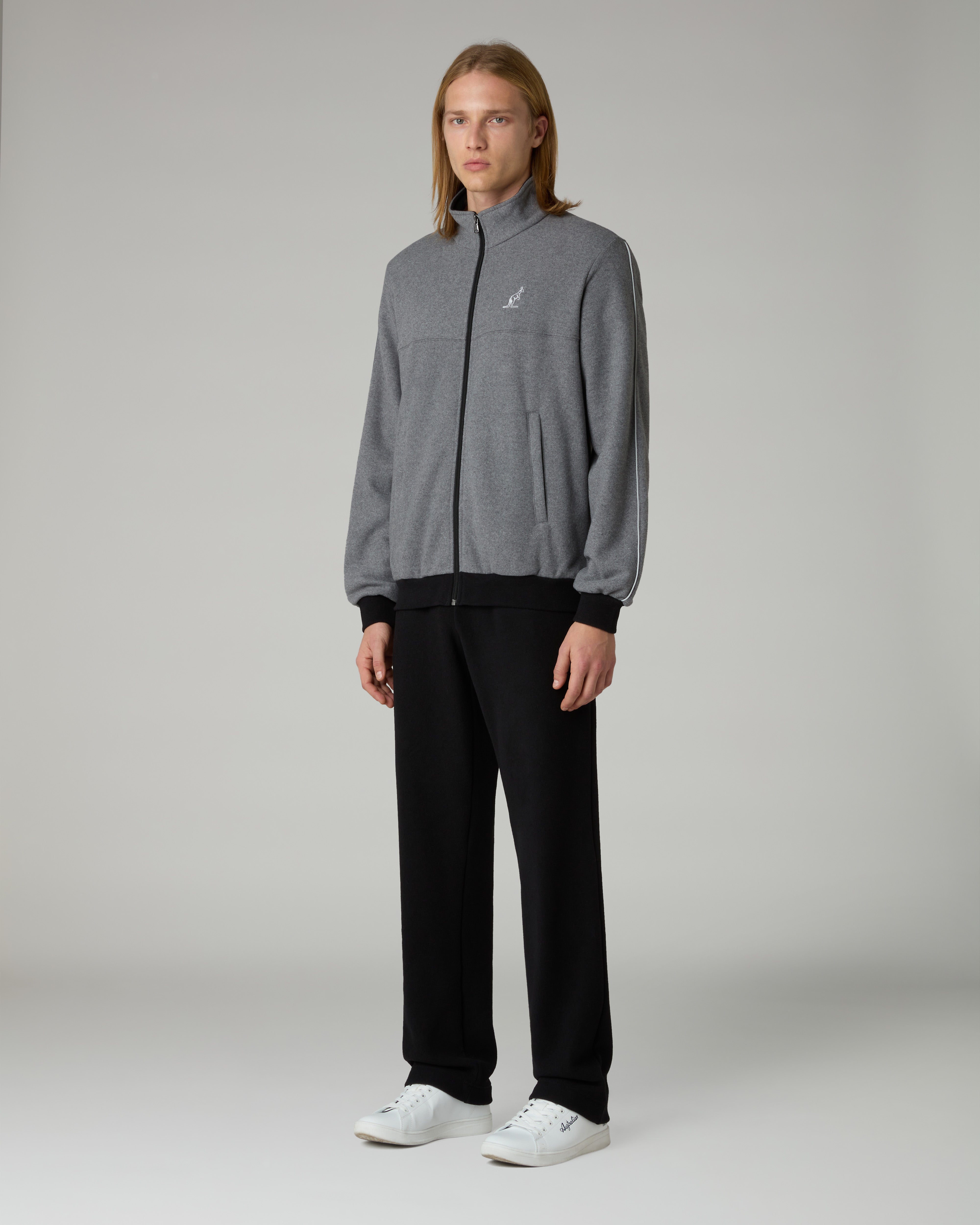 australian-classy-tuta-grigio-melange-scuro-completo-giacca-pantalone image 1