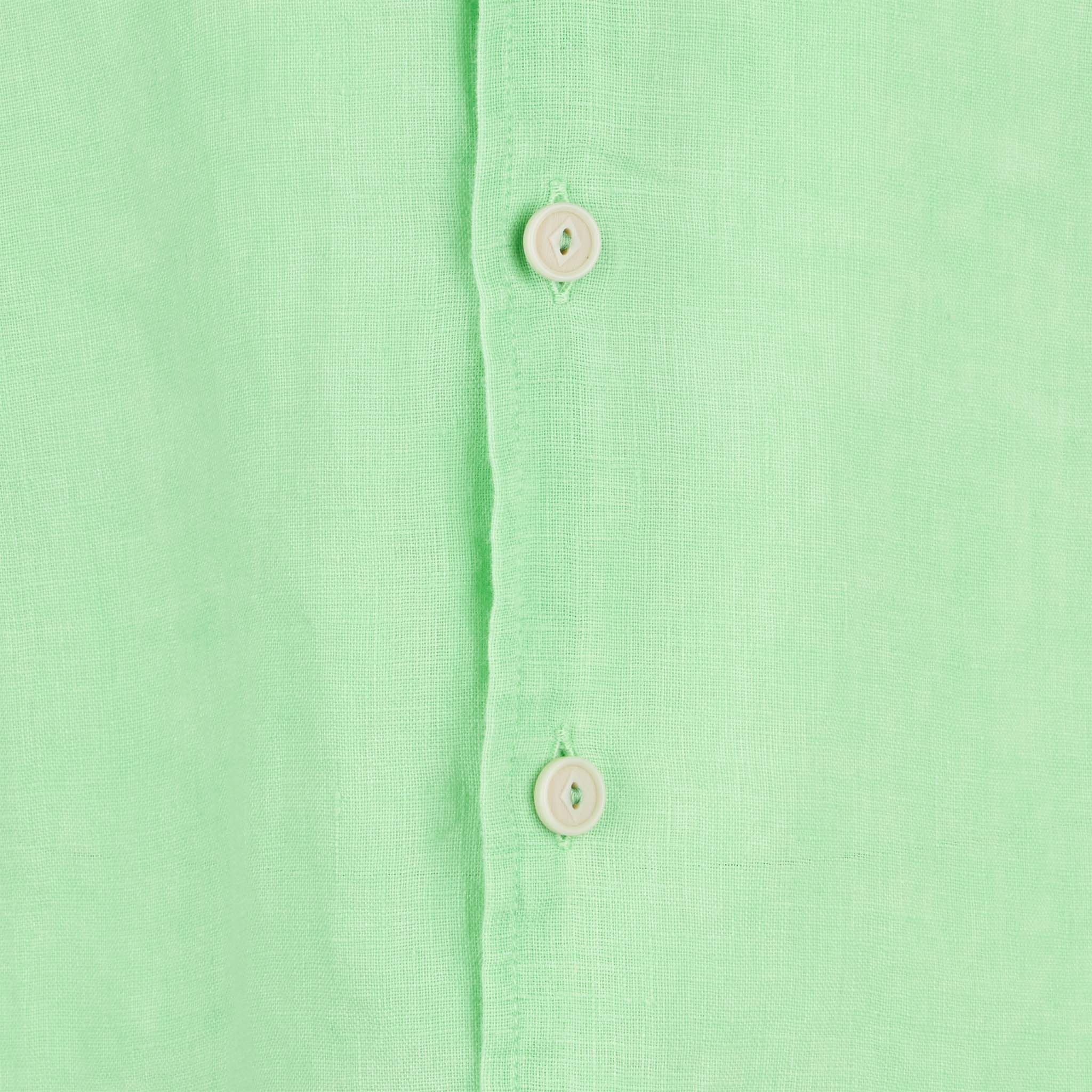 mc2-saint-barth-camicia-bambino-in-lino-verde-fluo-acqua image 2