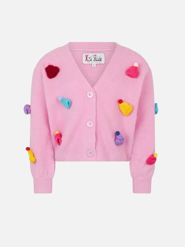 mc2-saint-barth-cardigan-lyza-soft-jr-rosa-cropped-bambina-con-cuori-crochet image 1