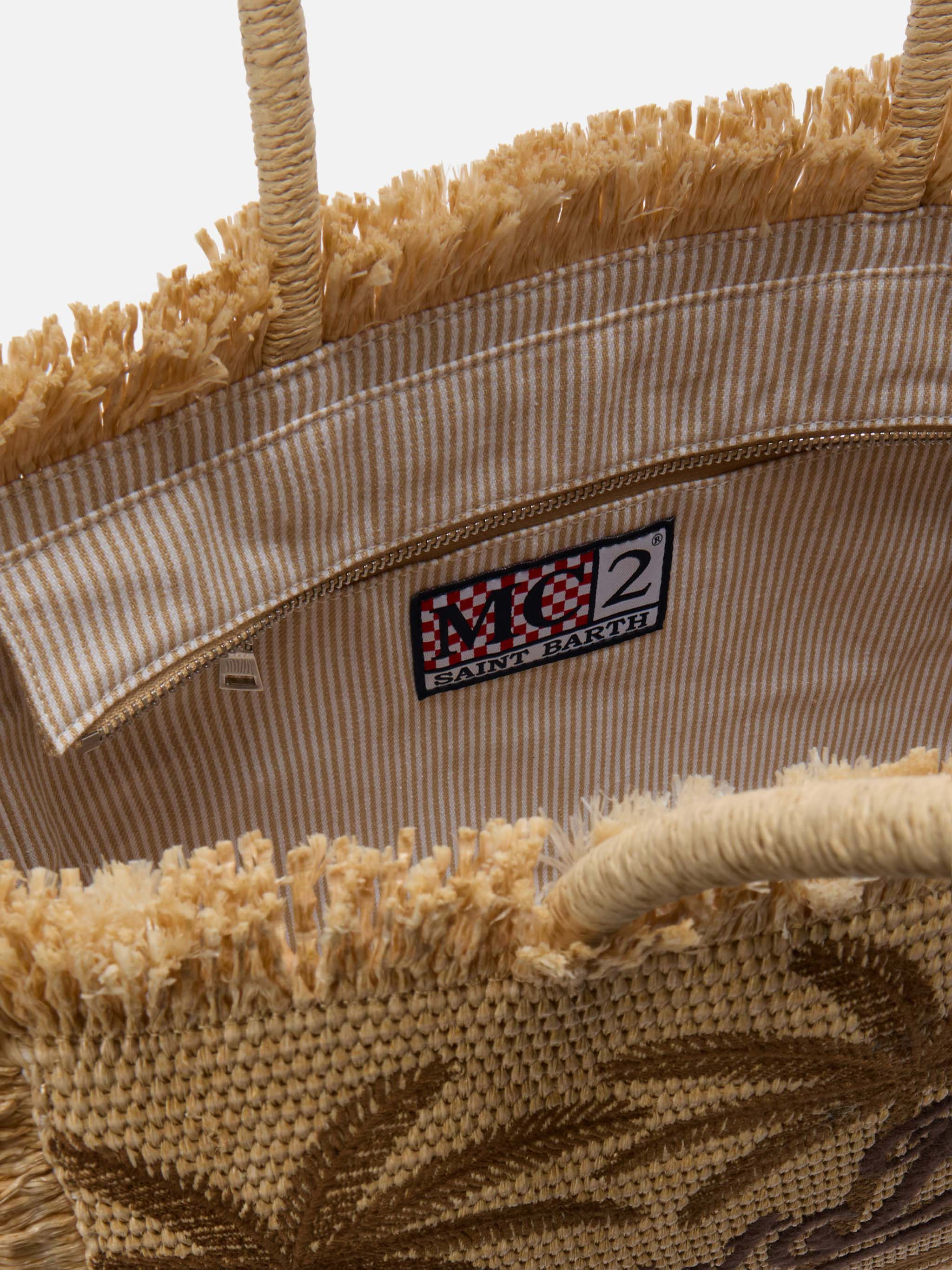 mc2-saint-barth-borsa-vanity-regular-paglia-beige-ricamo-palme image 5