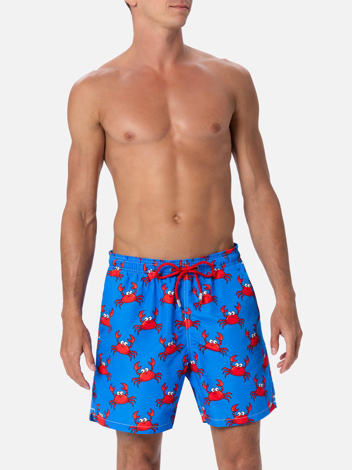 mc2-saint-barth-costume-gustavia-uomo-con-stampa-granchi-blu-ad-asciugatura-rapi image 3