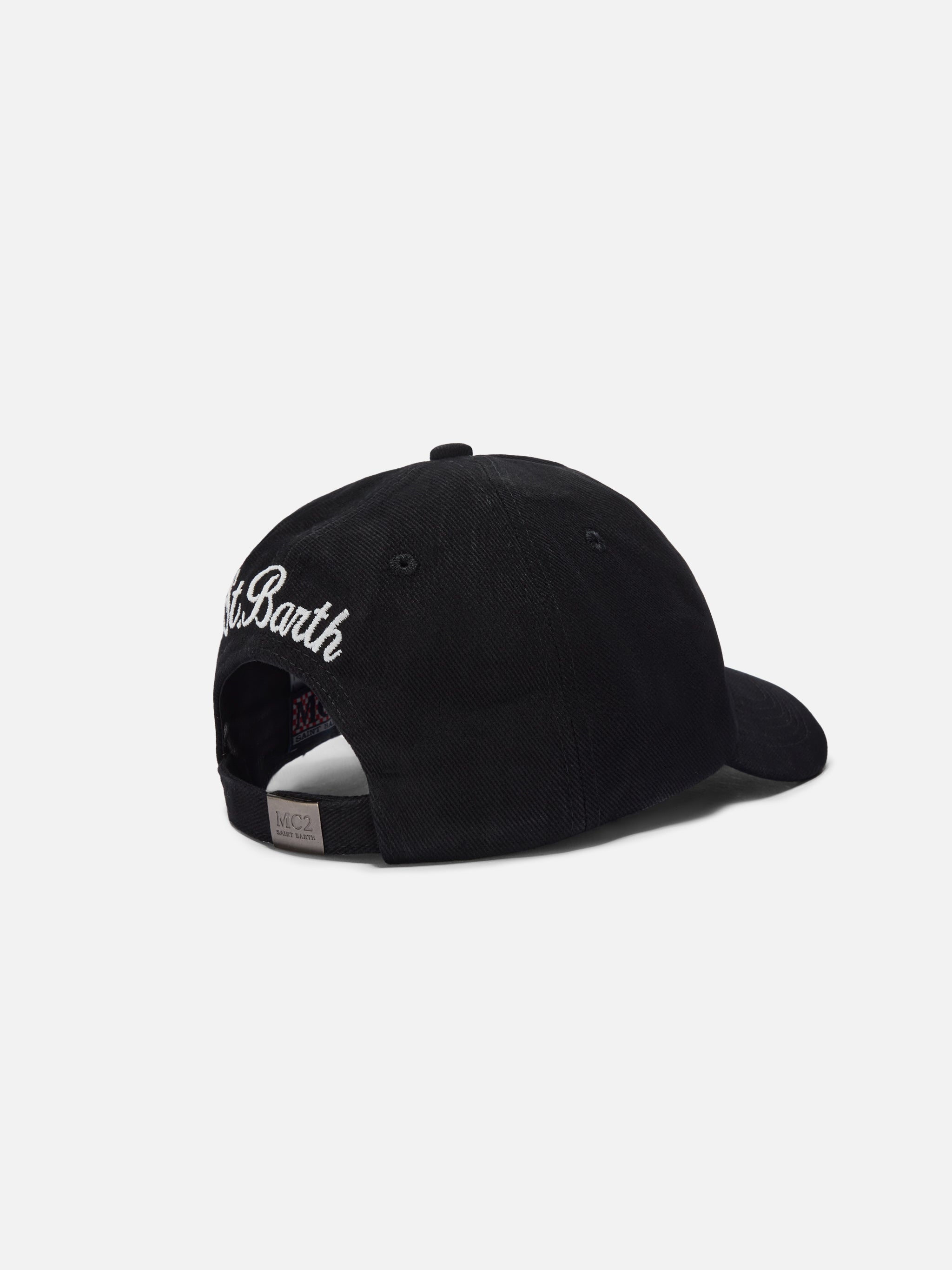 mc2-saint-barth-cappello-baseball-cotone-ricamo-nepentha-nero image 3