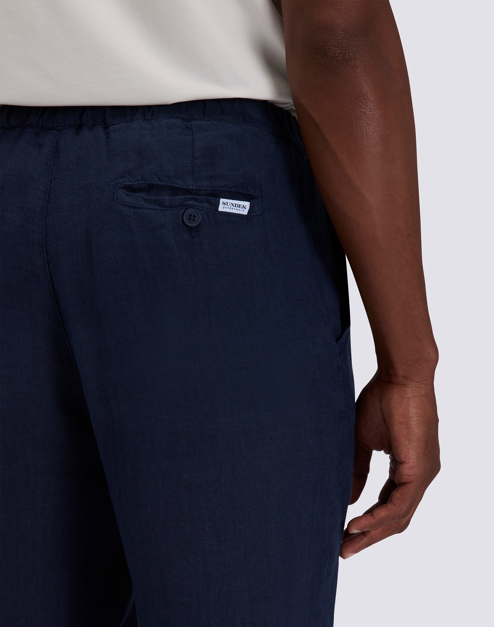 sundek-pantaloni-lunghi-uomo-in-lino-a-vita-elasticata image 4