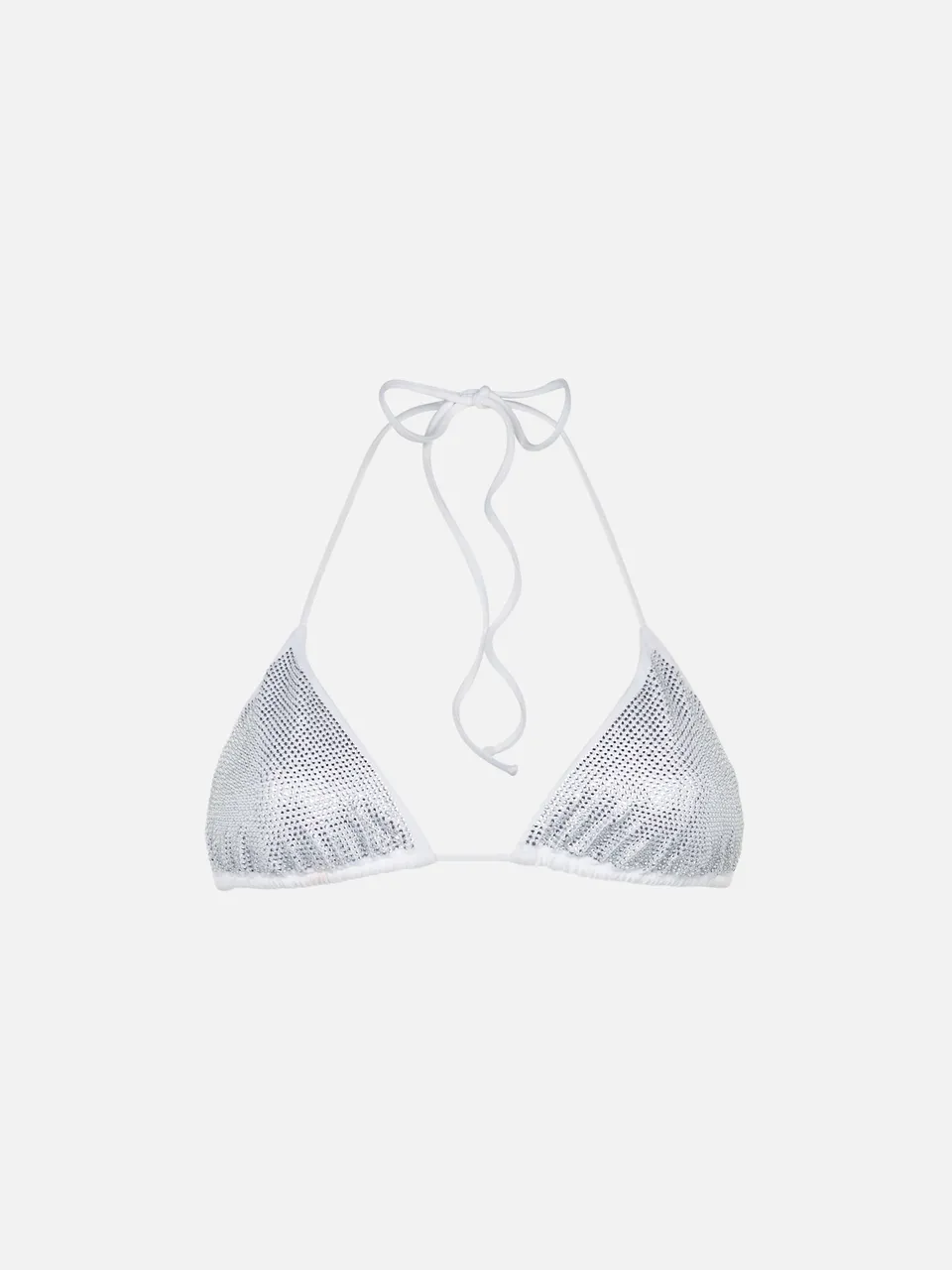mc2-saint-barth-anna-top-bikini-donna-a-triangolo-bianco-con-strass-argento image 1