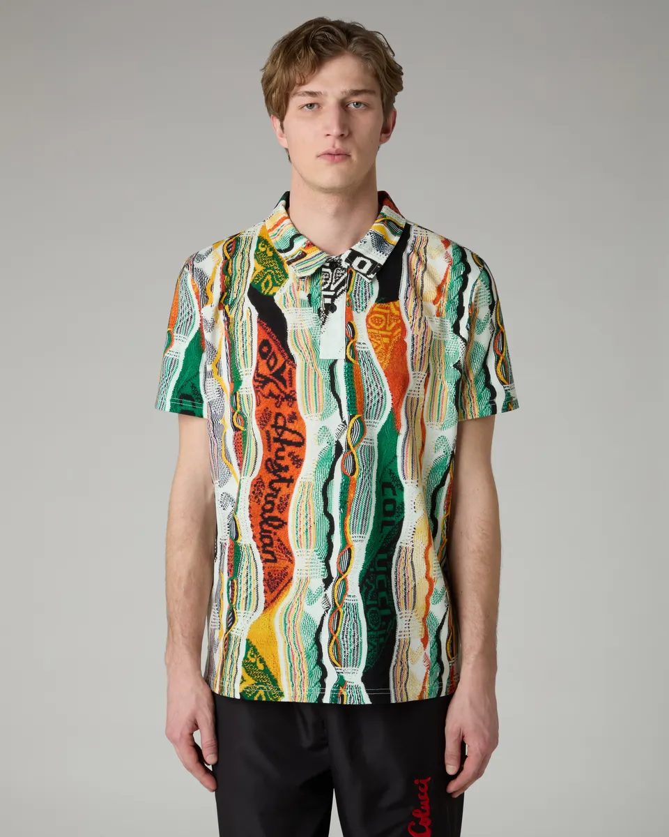 australian-knit-effect-polo-shirt-bianco-carlo-colucci-x-australian image 1