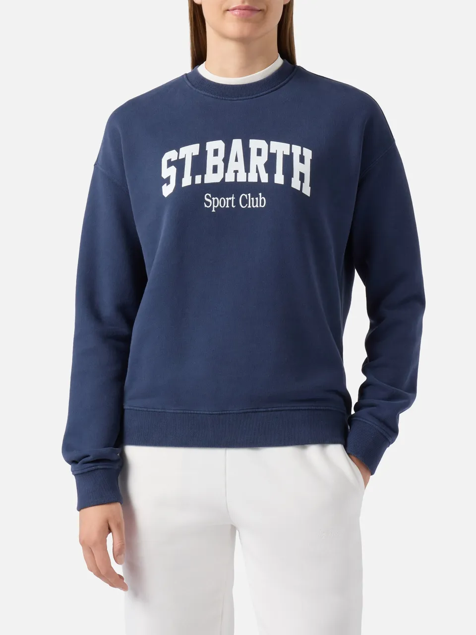 mc2-saint-barth-stardust-felpa-cotone-blu-donna-st-barth-sport-club image 1