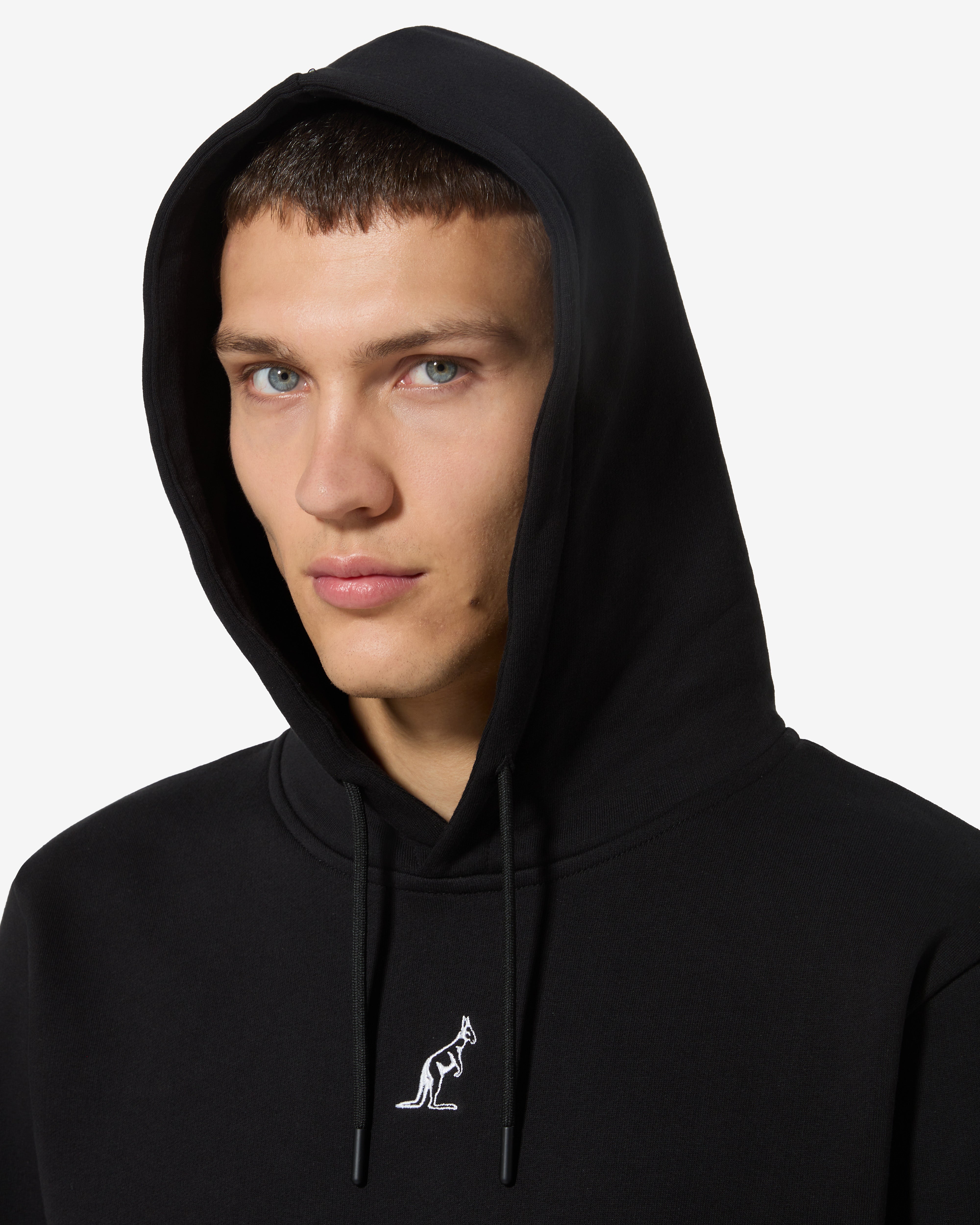 australian-opal-hoodie-essential-felpa-cappuccio-cotone-nera image 4