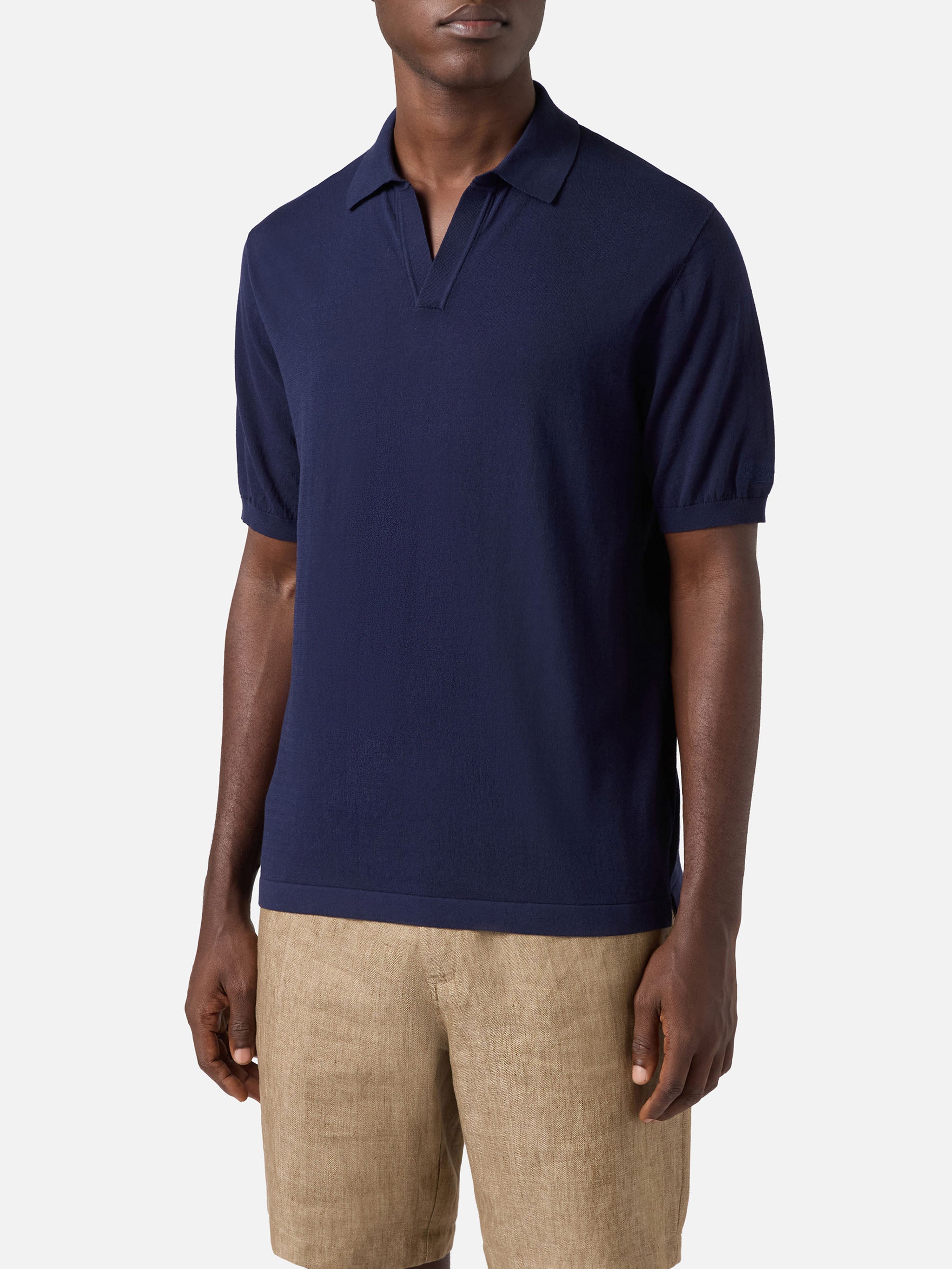 mc2-saint-barth-sloan-polo-uomo-blu-navy-in-cotone-high-twist image 1