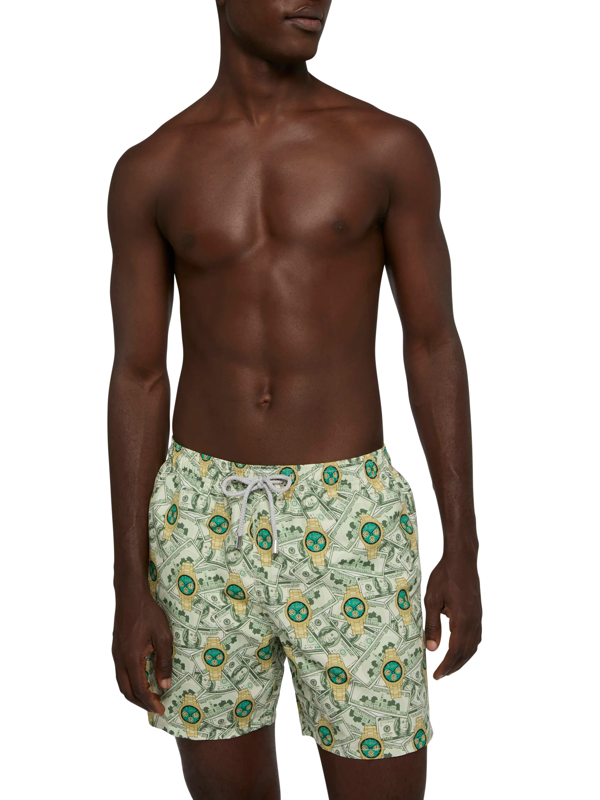 mc2-saint-barth-gustavia-costume-mare-media-lunghezza-bianco-stampa-orologi image 3