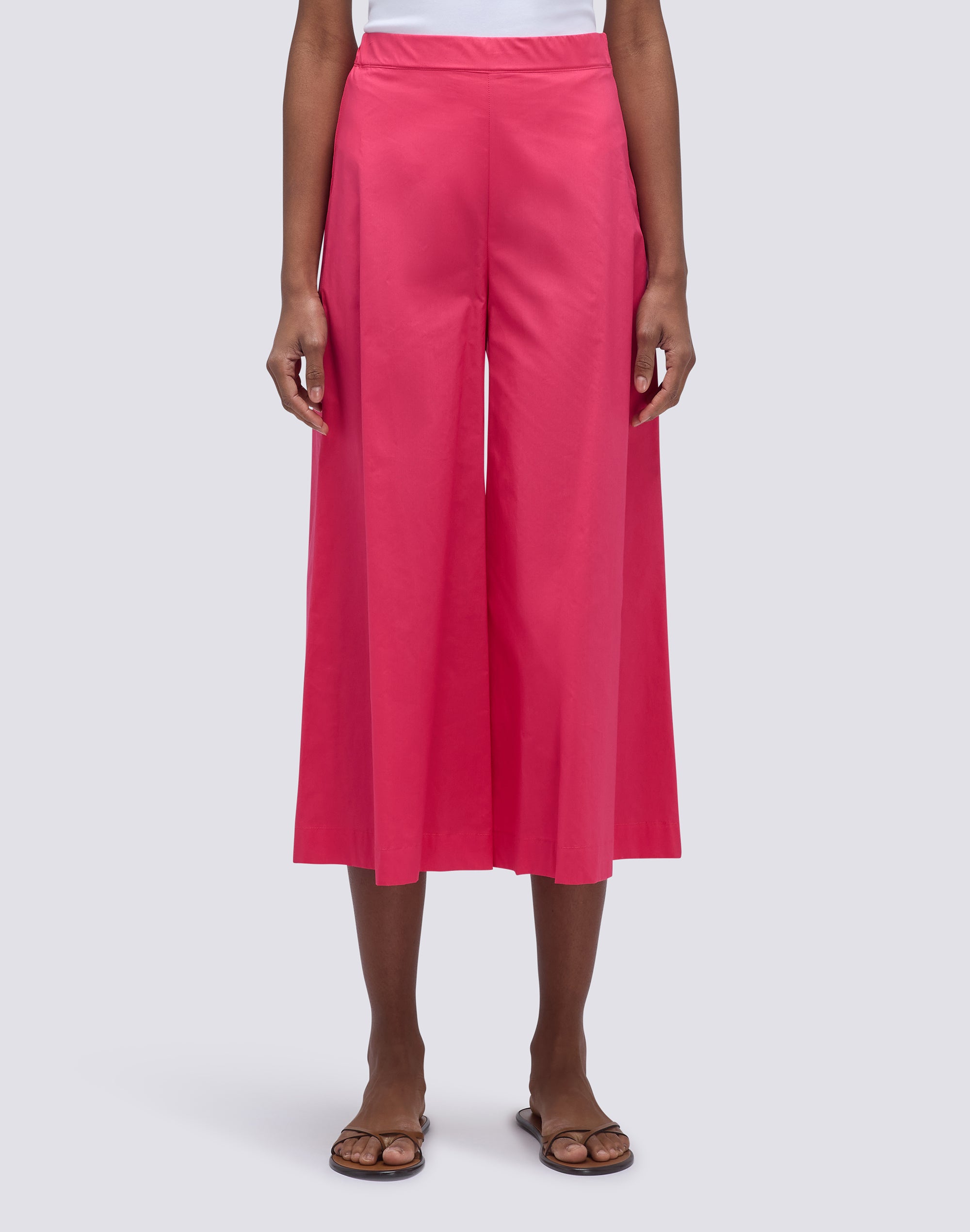 sundek-pantaloni-palazzo-donna-in-popeline-vita-semi-elastica-con-culotte image 2
