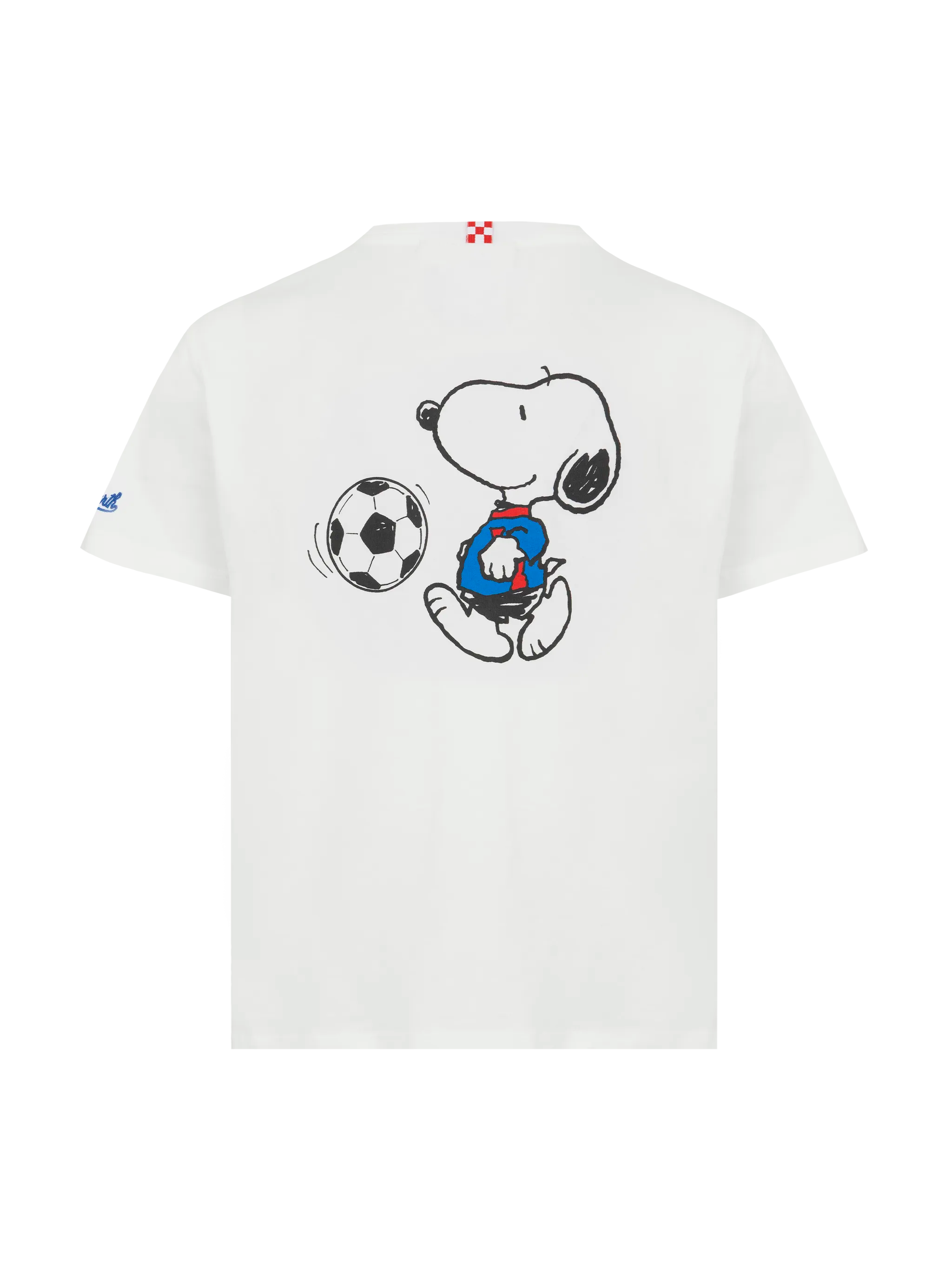 mc2-saint-barth-t-shirt-boy-cotone-bianco-ricamo-st-barth-bomber-e-stampa-snoopy image 2