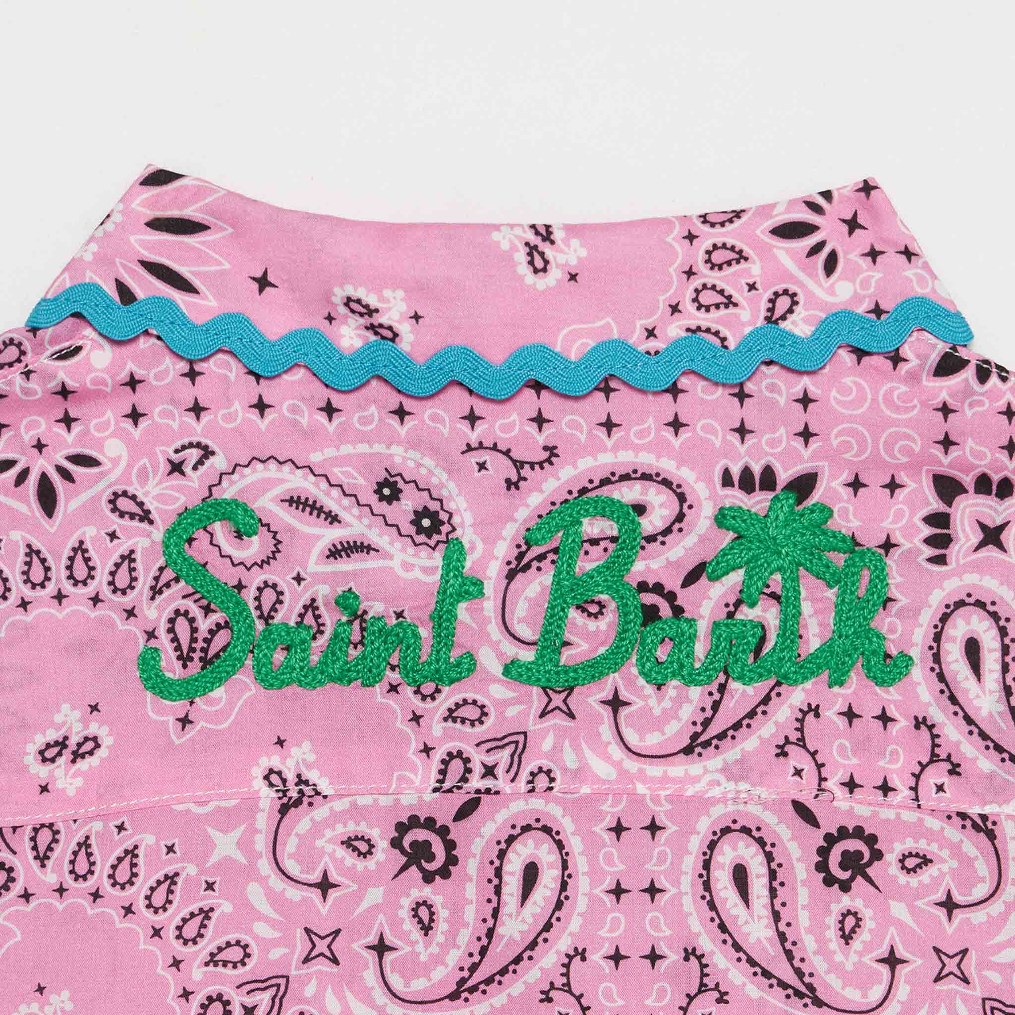 mc2-saint-barth-abito-chemisier-bambina-stampa-bandana-rosa-cotone image 3
