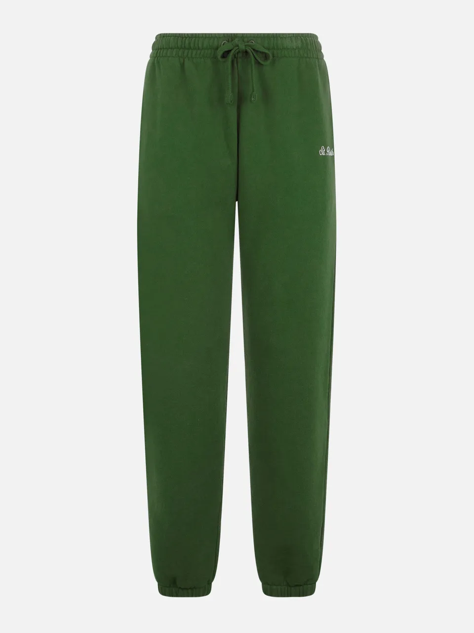 mc2-saint-barth-pantaloni-jogger-odalys-pile-verde-militare-donna image 1