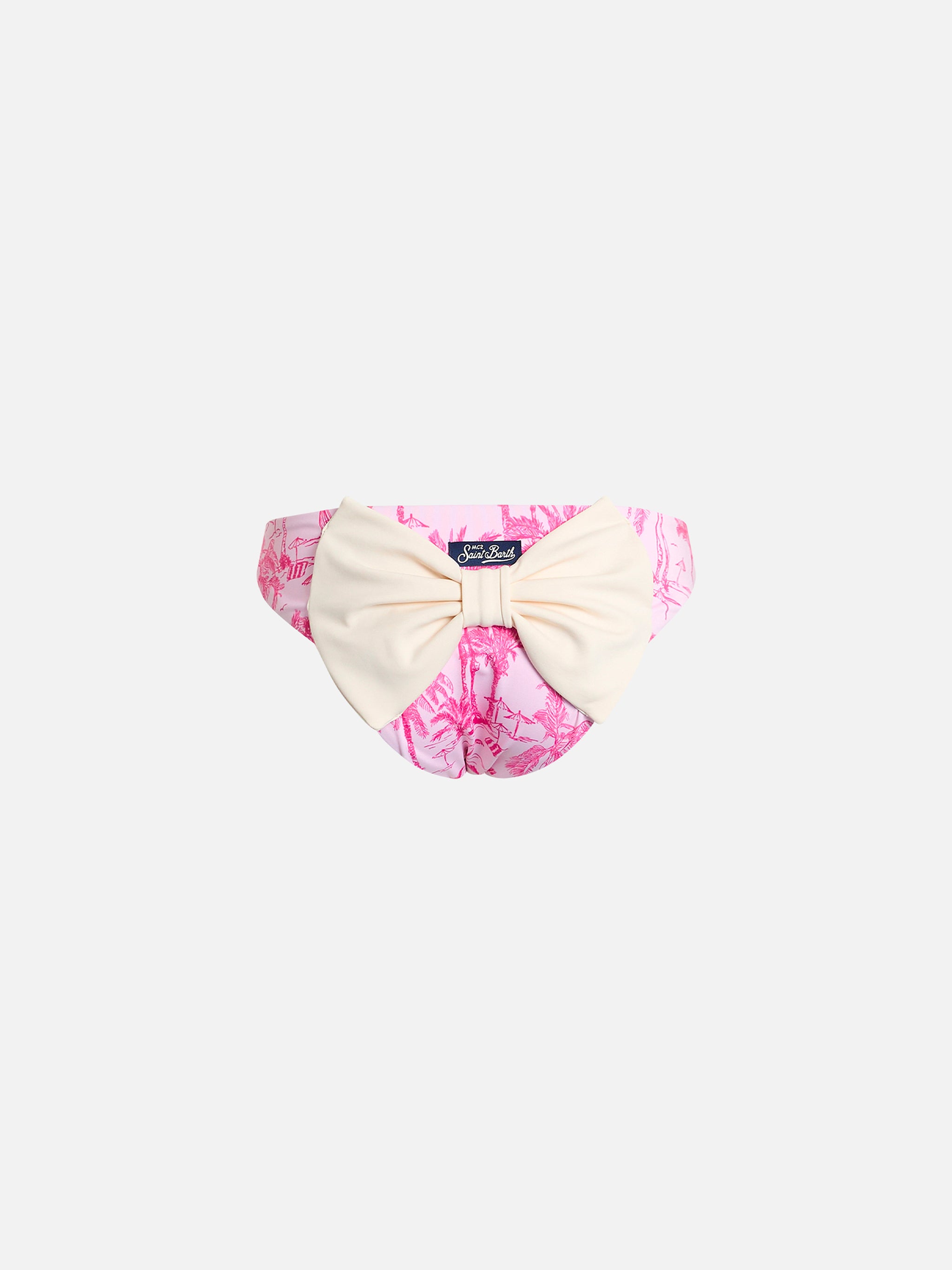 mc2-saint-barth-slip-madame-bambina-toile-de-jouy-rosa-con-fiocco image 1