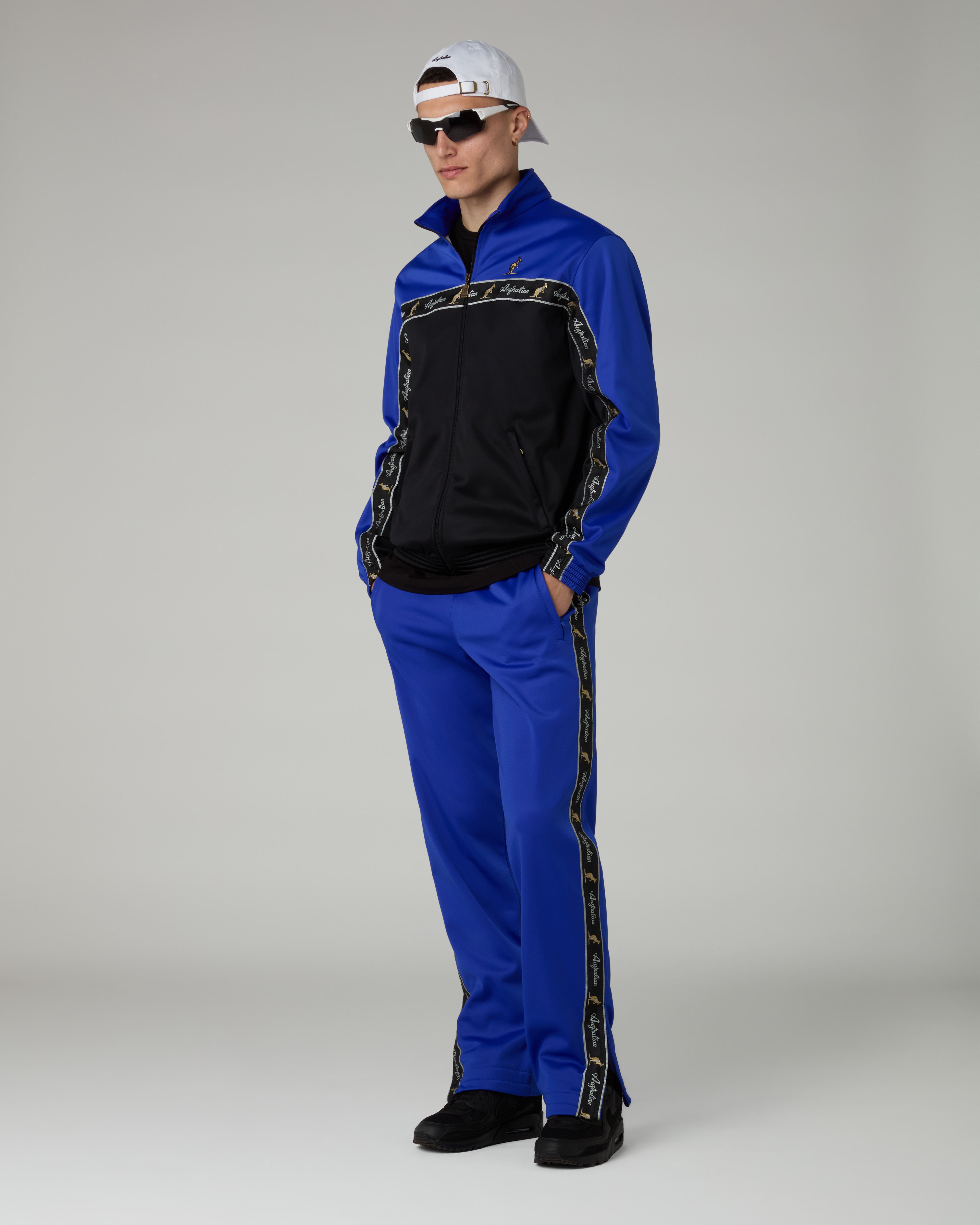 australian-essential-duo-giacca-track-acetato-full-zip-blu image 2