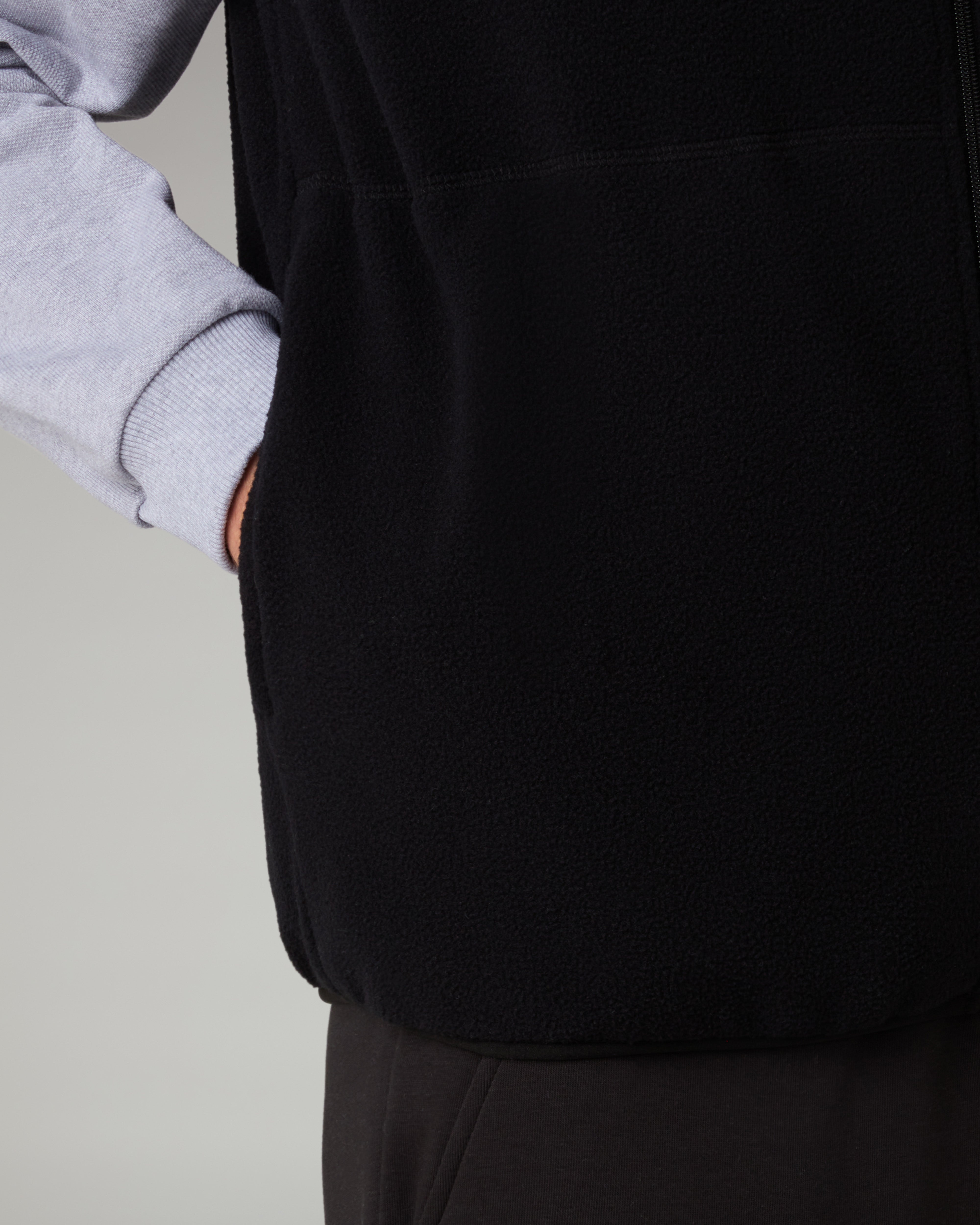 australian-color-block-gilet-pile-nero-full-zip image 6