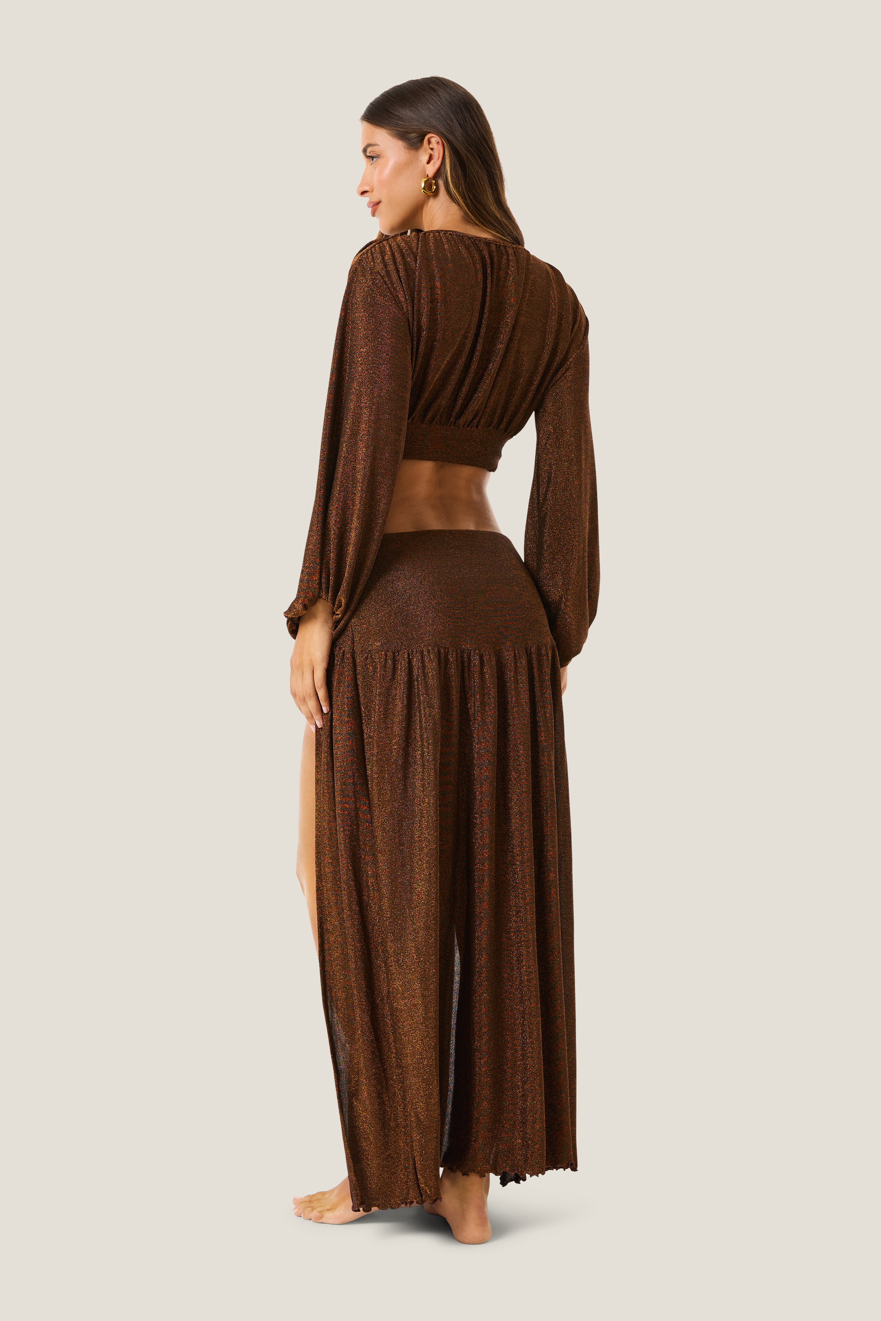 4giveness-gonna-lunga-due-spacchi-lurex-gloss-cover-up-resort-donna image 2