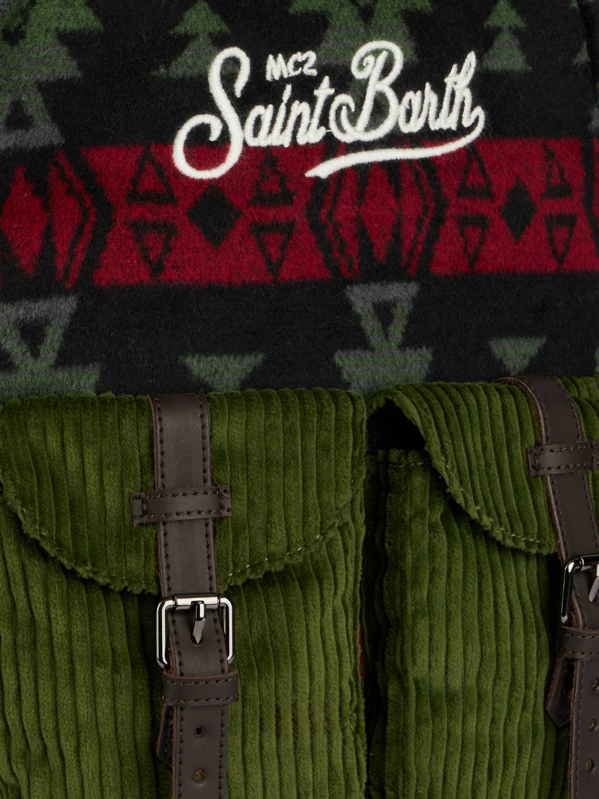 mc2-saint-barth-zaino-stampa-navajo-verde-45x30x18-cm image 3