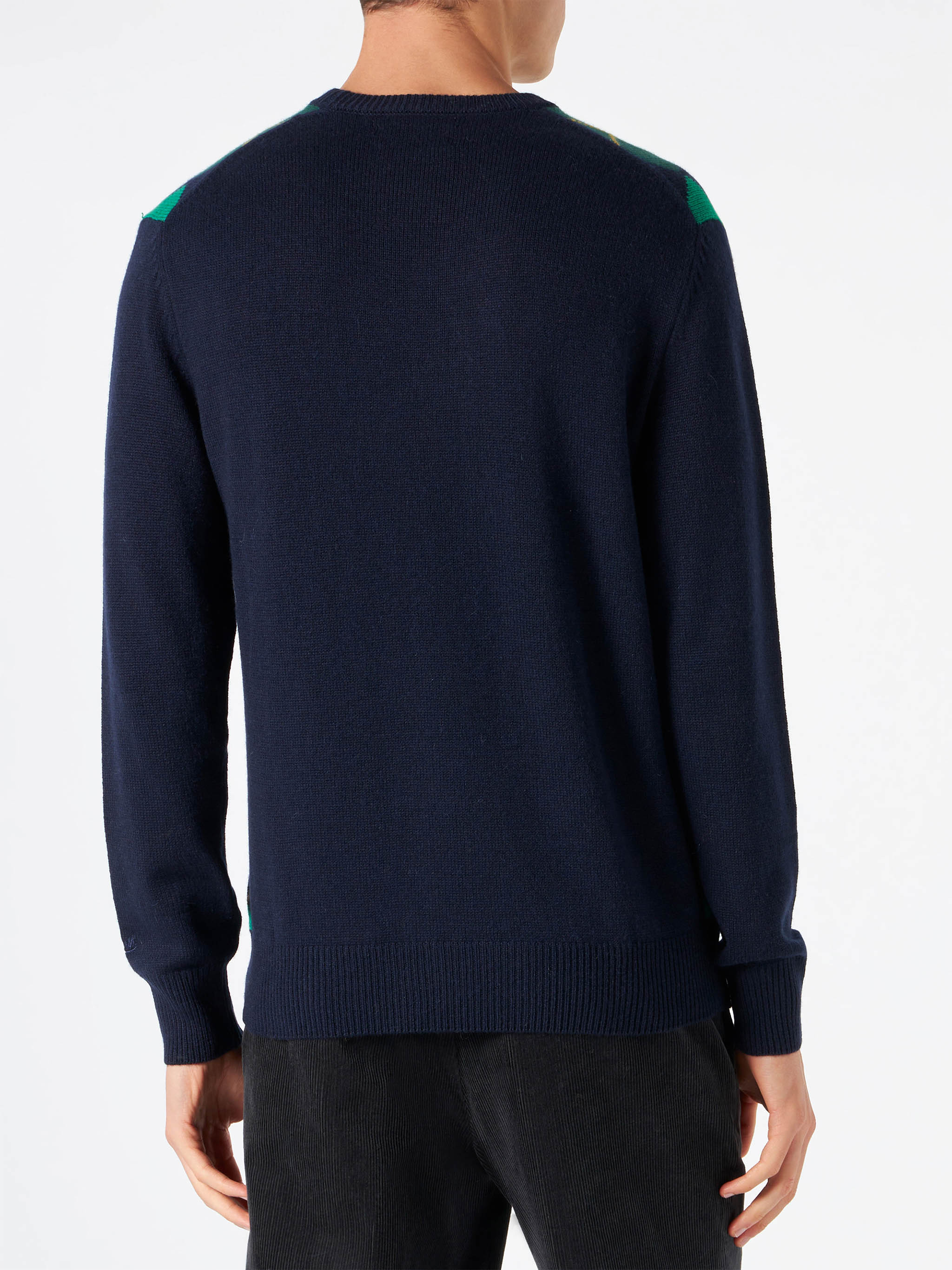 mc2-saint-barth-maglione-girocollo-heron-uomo-blu-navy-con-jacquard-argyle-in-mi image 3
