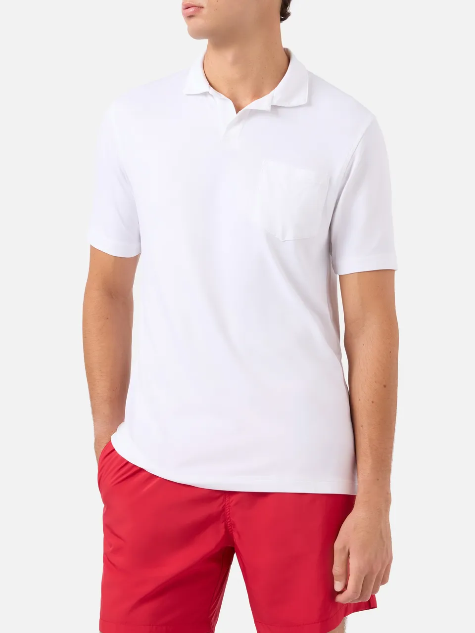 mc2-saint-barth-camber-polo-in-piqu-tecnico-elasticizzato-panna-tinta-unita-vest image 1