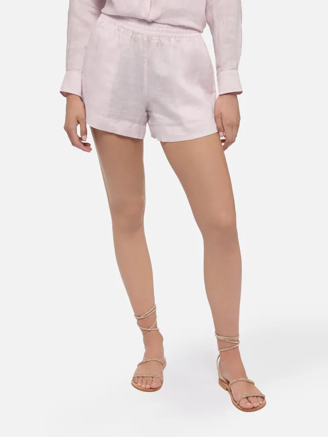 mc2-saint-barth-meave-shorts-donna-pull-up-in-lino-rosa image 1