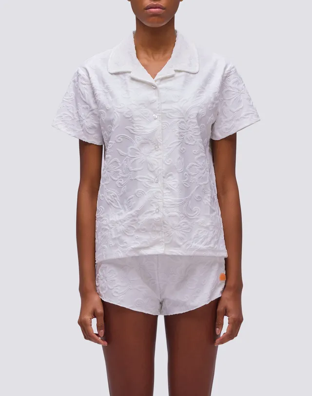 sundek-camicia-donna-bowling-in-spugna-jacquard-motivo-sk23-w615shte723 image 1