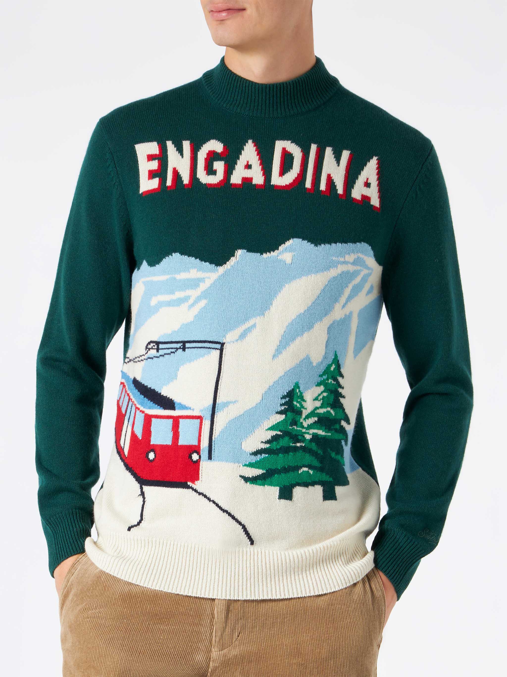mc2-saint-barth-davos-dav0002-maglia-uomo-mezzo-collo-verde-engadina-misto-cashm image 1