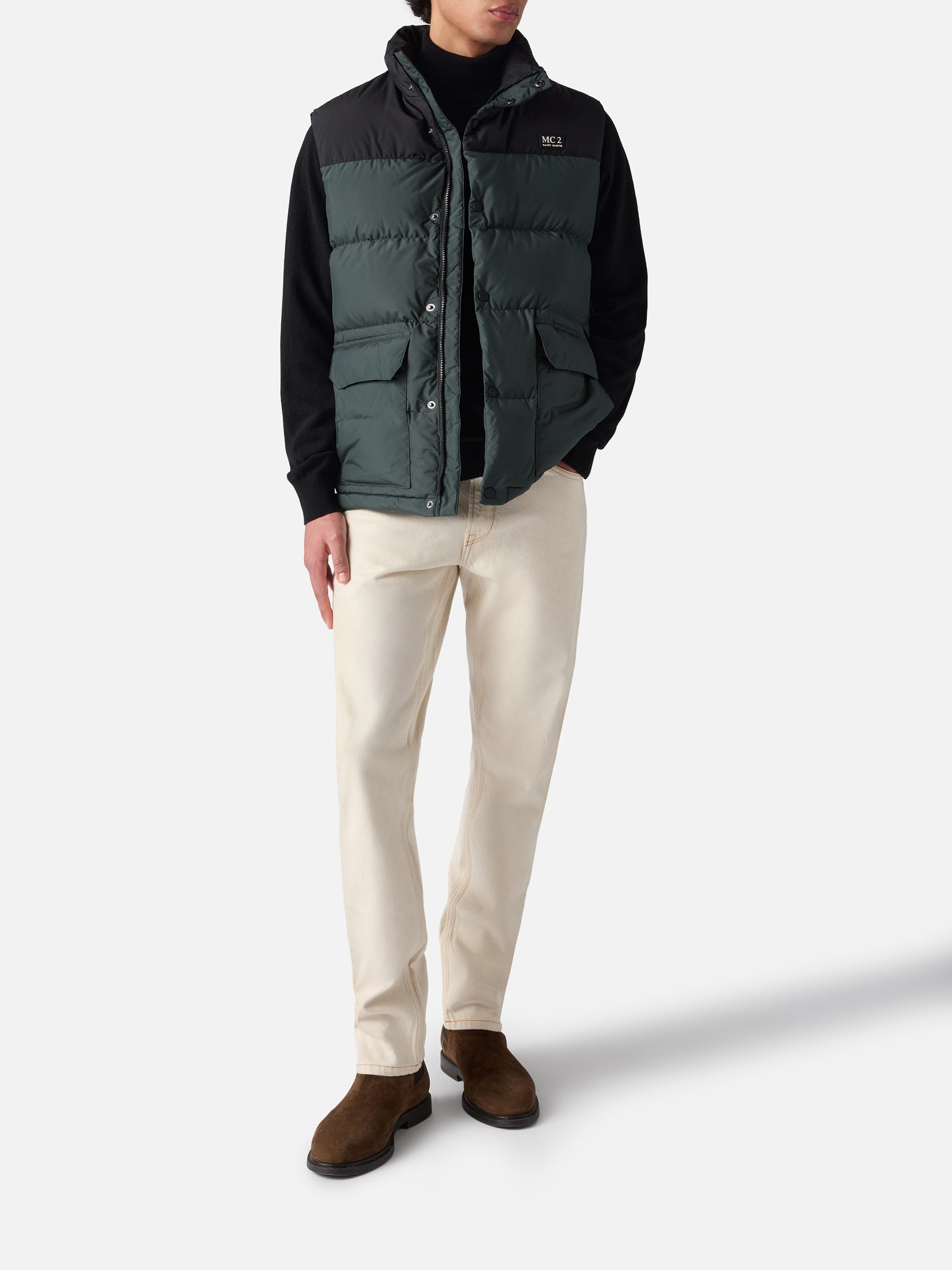 mc2-saint-barth-gilet-thunder-imbottito-verde-uomo image 2