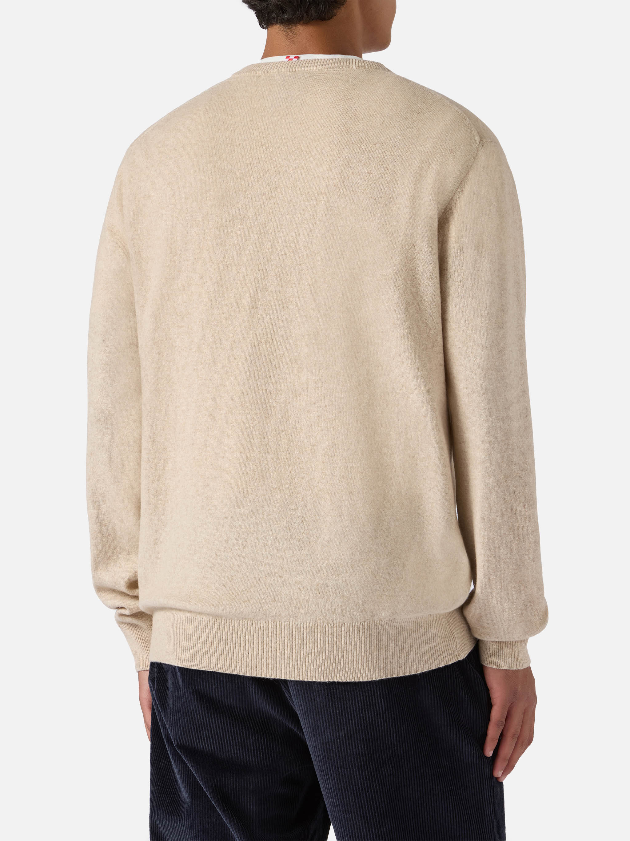 mc2-saint-barth-heron-light-girocollo-uomo-beige-misto-cashmere-vacanze-di-natal image 4