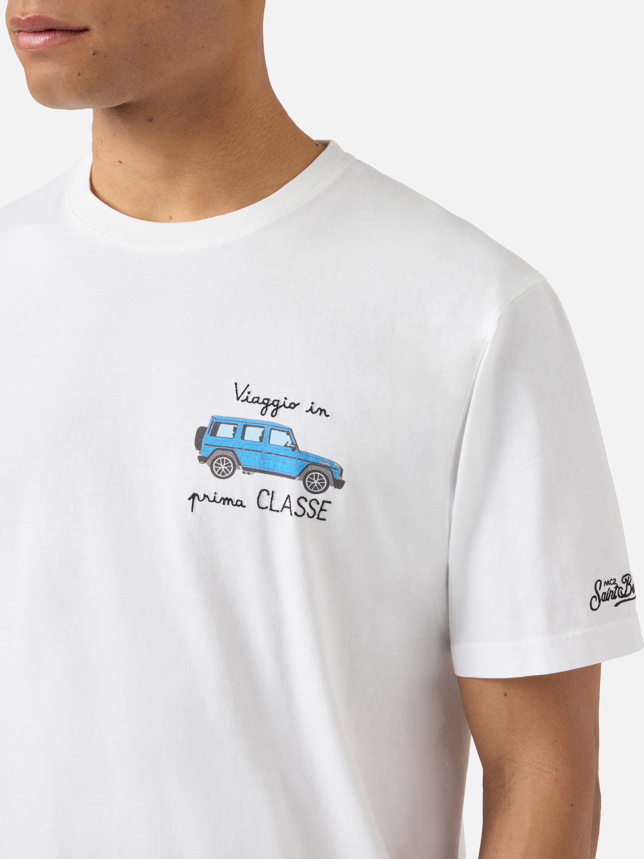 mc2-saint-barth-portofino-t-shirt-bianca-uomo-cotone-ricamo-viaggio-in-prima-cla image 2