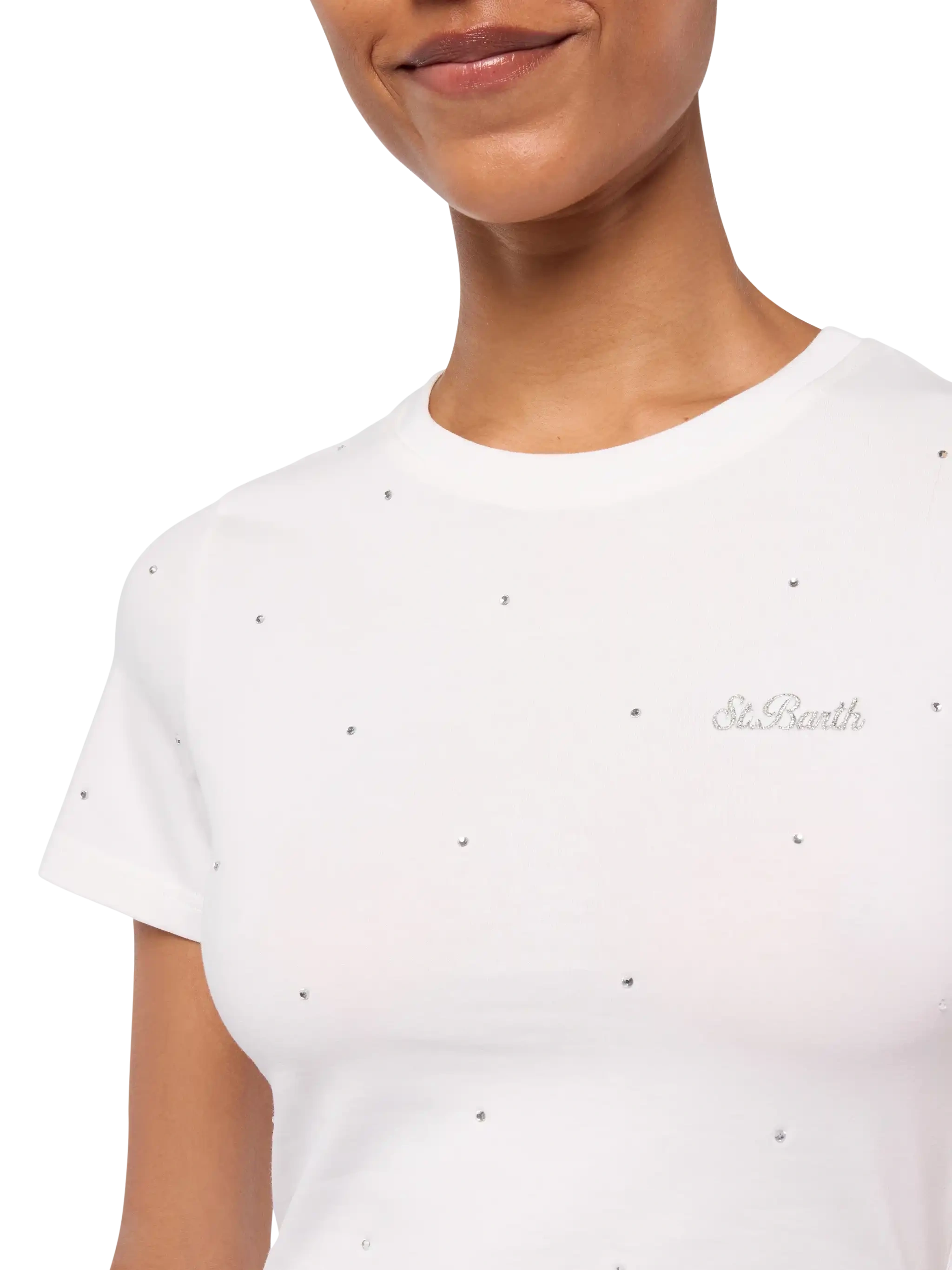 t-shirt-mc2-saint-barth-nives-in-cotone-bianco-con-applicazioni-di-strass image 2