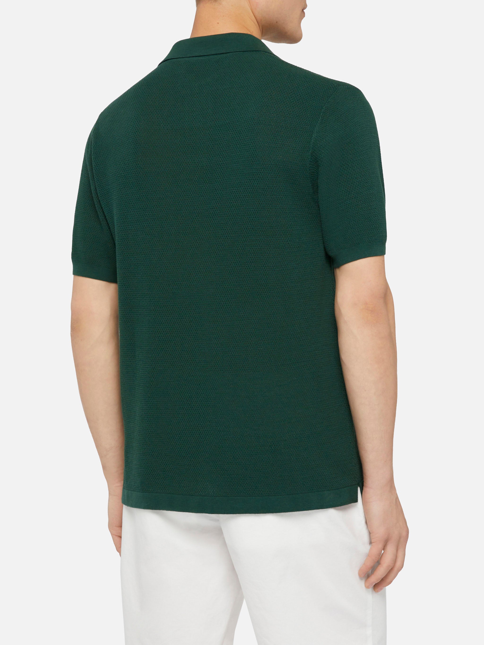 polo-sloan-mc2-saint-barth-senza-bottoni-in-maglia-a-rete-verde image 3
