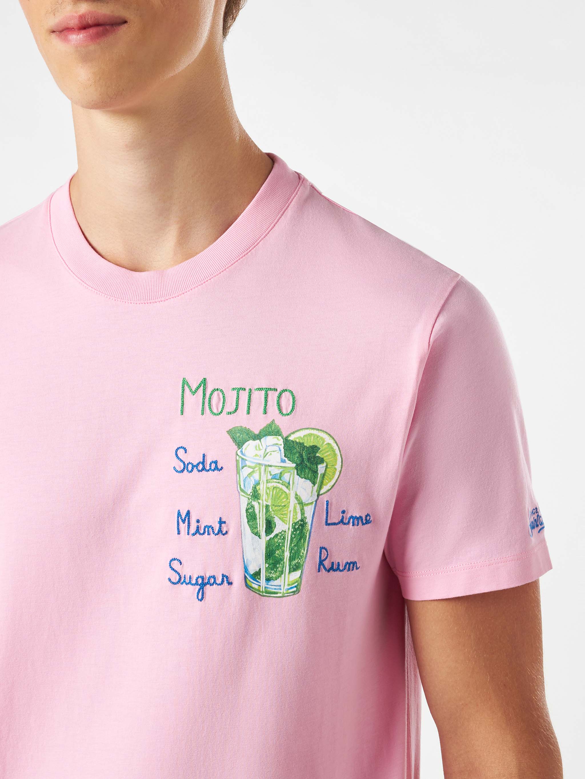 t-shirt-uomo-mc2-saint-barth-con-stampa-mojito-in-cotone-rosa image 2