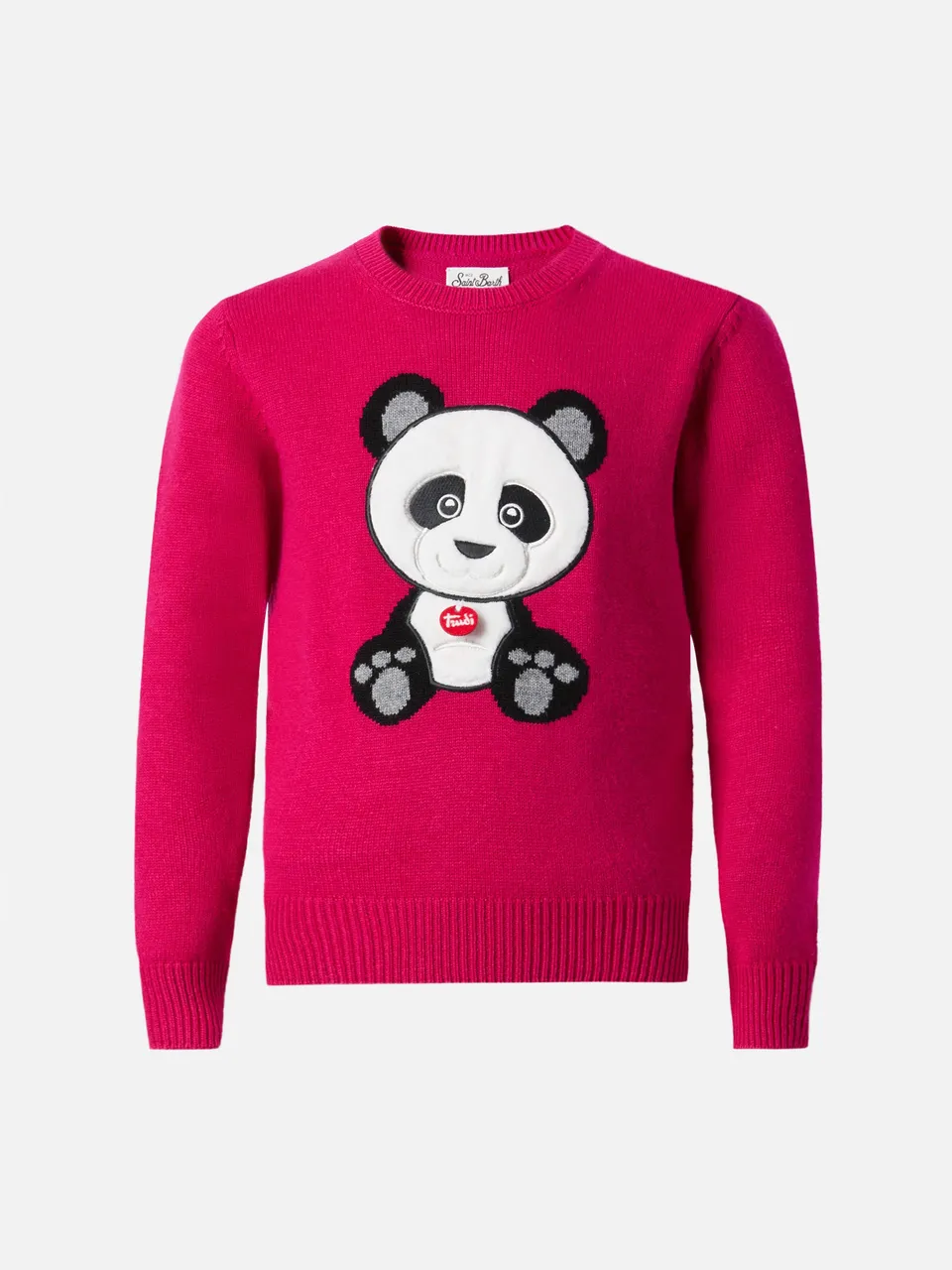 mc2-saint-barth-maglione-girocollo-princess-in-misto-cashmere-con-patch-panda-tr image 1