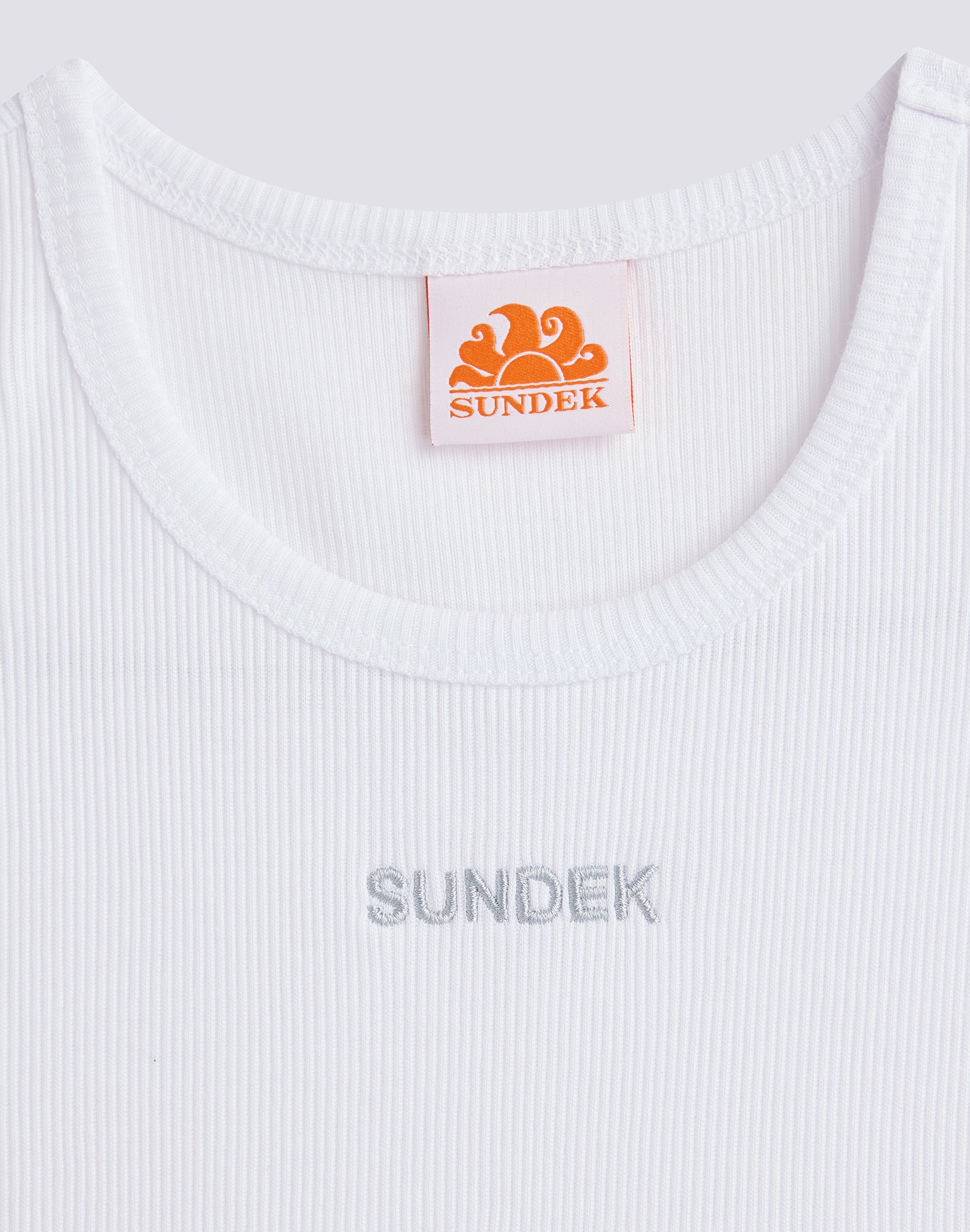 sundek-canotta-bambina-a-costine-con-logo-ricamato image 3