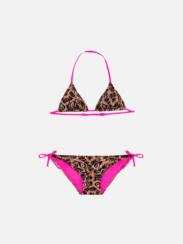 mc2-saint-barth-bikini-triangolo-con-stampa-bandana-leo-da-bambina image 1