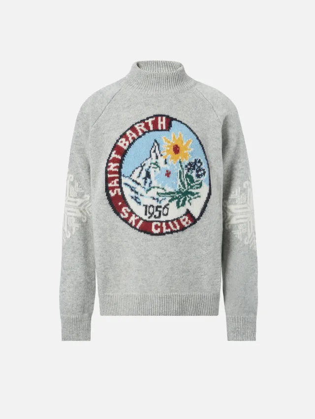 mc2-saint-barth-davos-dolcevita-in-misto-cashmere-con-jacquard-cervino-grigio image 1