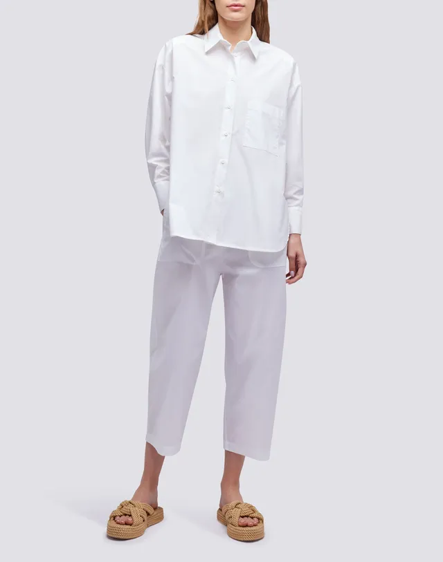 sundek-pantaloni-donna-in-popeline-di-cotone-vita-elastica-con-coulisse image 1
