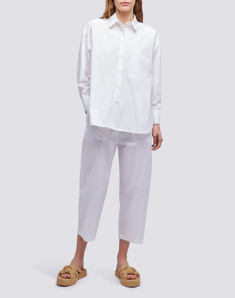 sundek-pantaloni-donna-in-popeline-di-cotone-vita-elastica-con-coulisse image 1