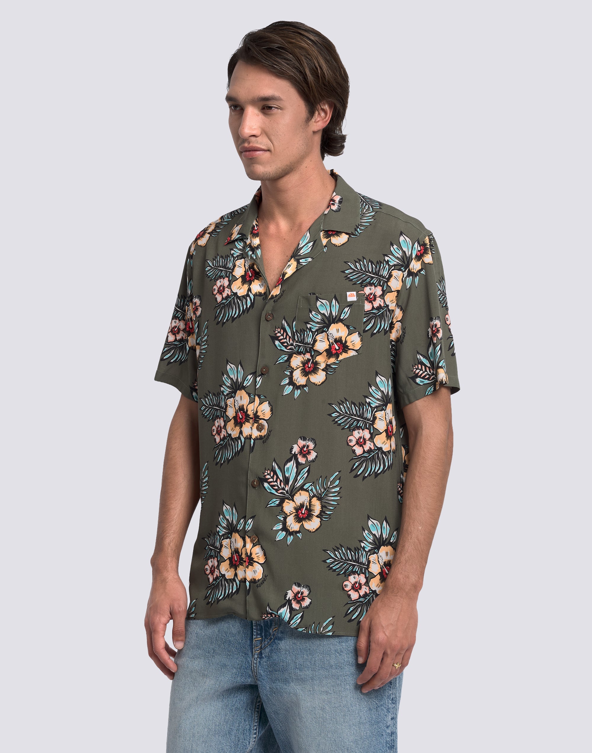 sundek-camicia-uomo-bowling-in-viscosa-popeline-stampata-relaxed-fit-maniche-cor image 4