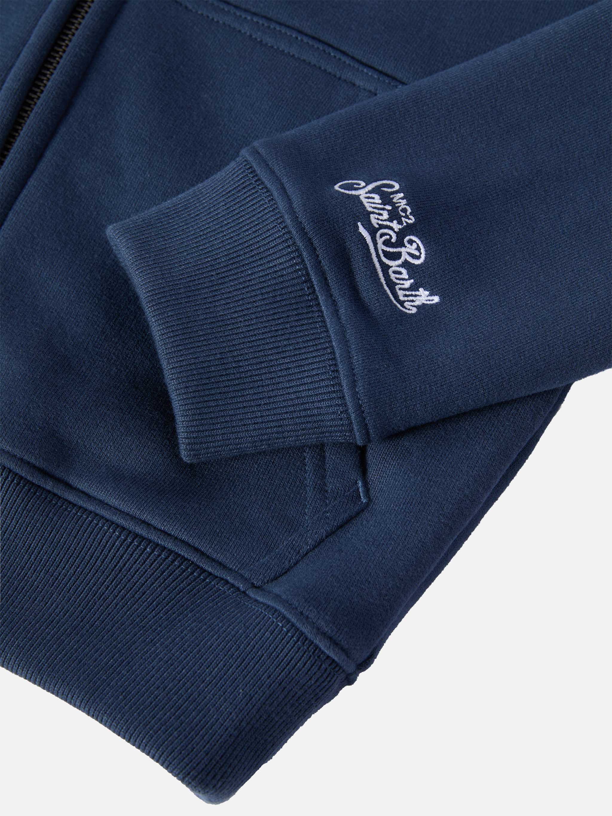 mc2-saint-barth-felpa-toronto-bambino-blu-navy-con-cappuccio-e-stampa-snoopy-pea image 4