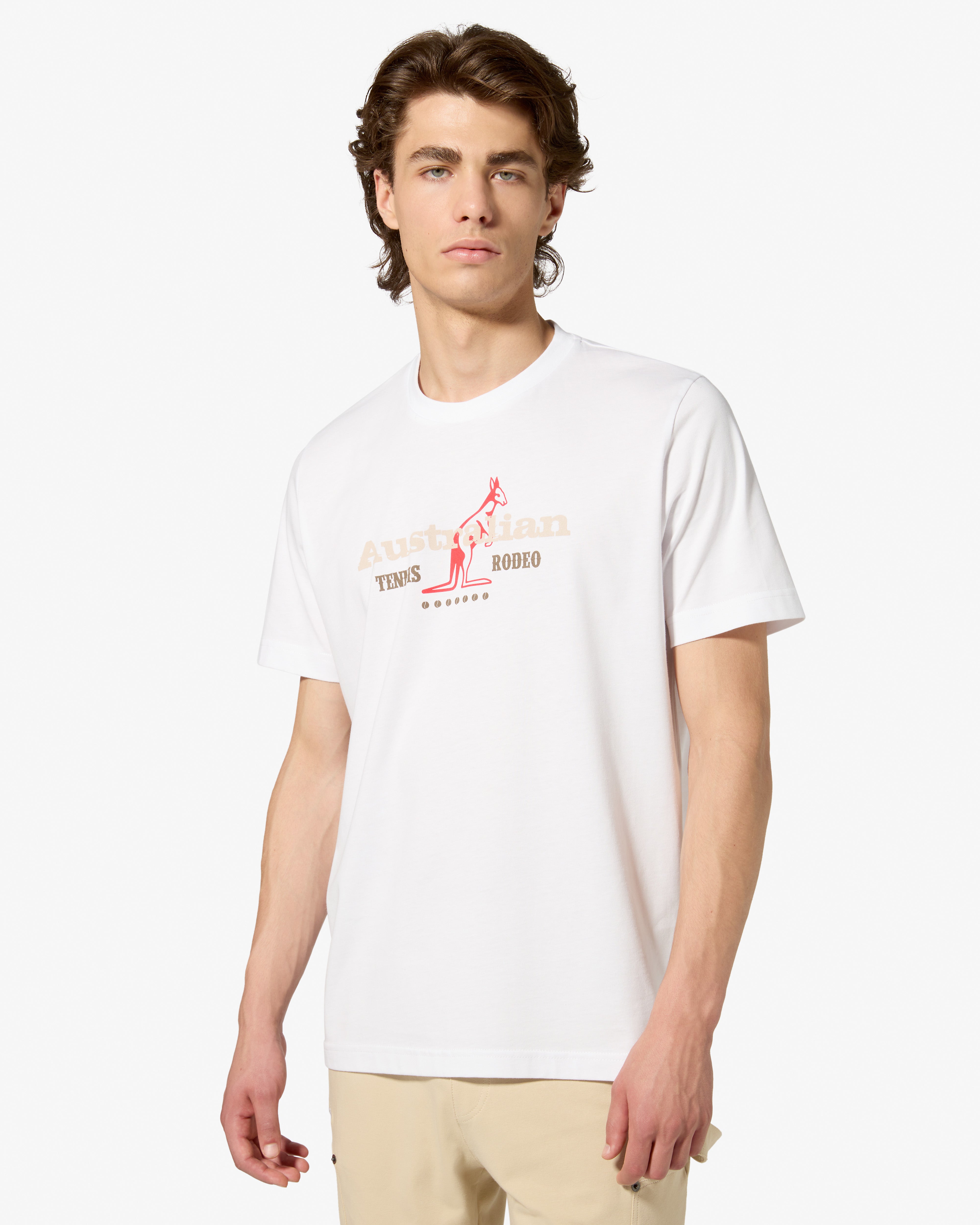 australian-rodeo-t-shirt-in-cotone-bianca-regular-fit image 1