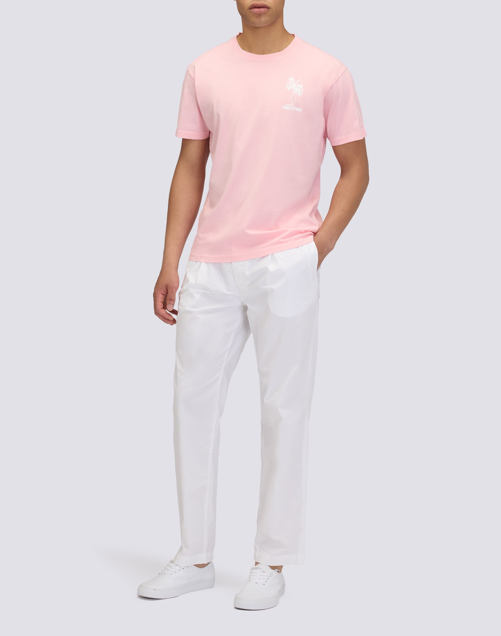 sundek-m322tej78tc-t-shirt-uomo-a-girocollo-stampa-palma image 3
