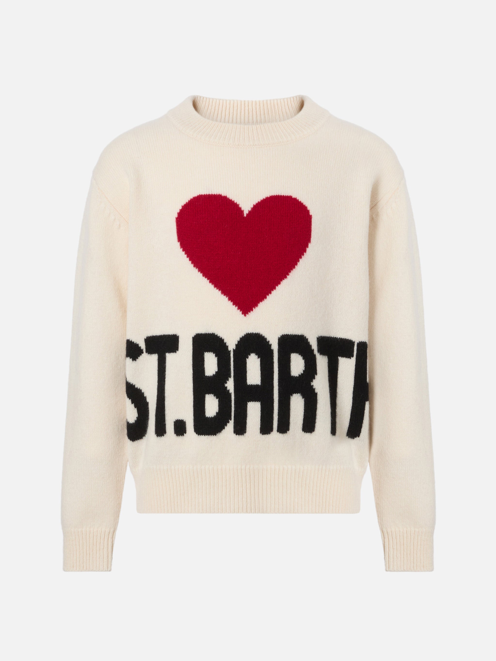 mc2-saint-barth-kyla-girocollo-donna-in-lana-bianco-i-love-st-barth image 2