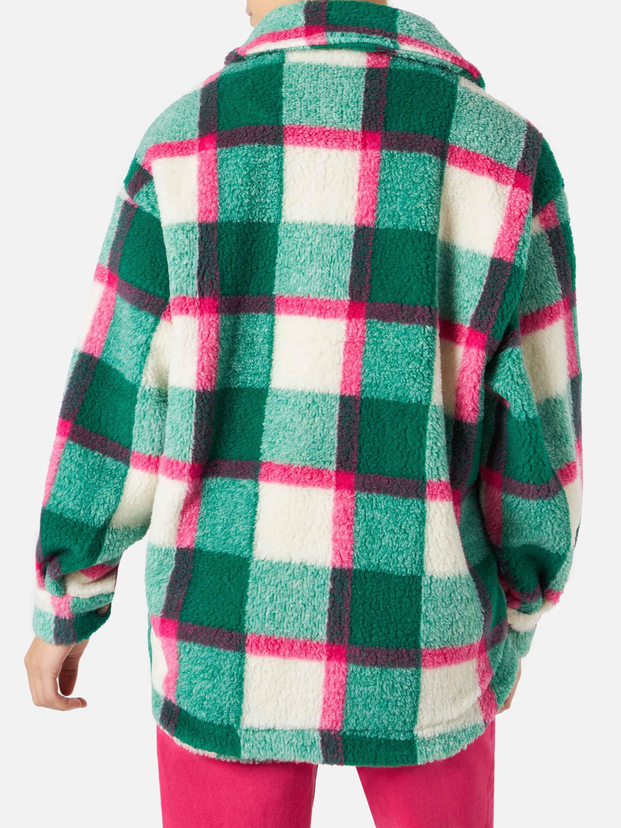 mc2-saint-barth-elys-giacca-overshirt-sherpa-tartan-multicolor image 3
