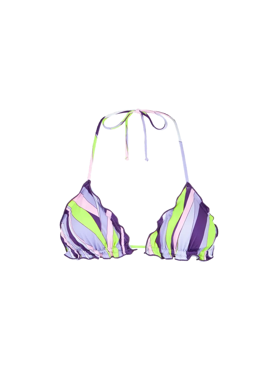 mc2-saint-barth-top-bikini-sagittarius-triangolo-con-rouche-e-stampa-shape-wave- image 1
