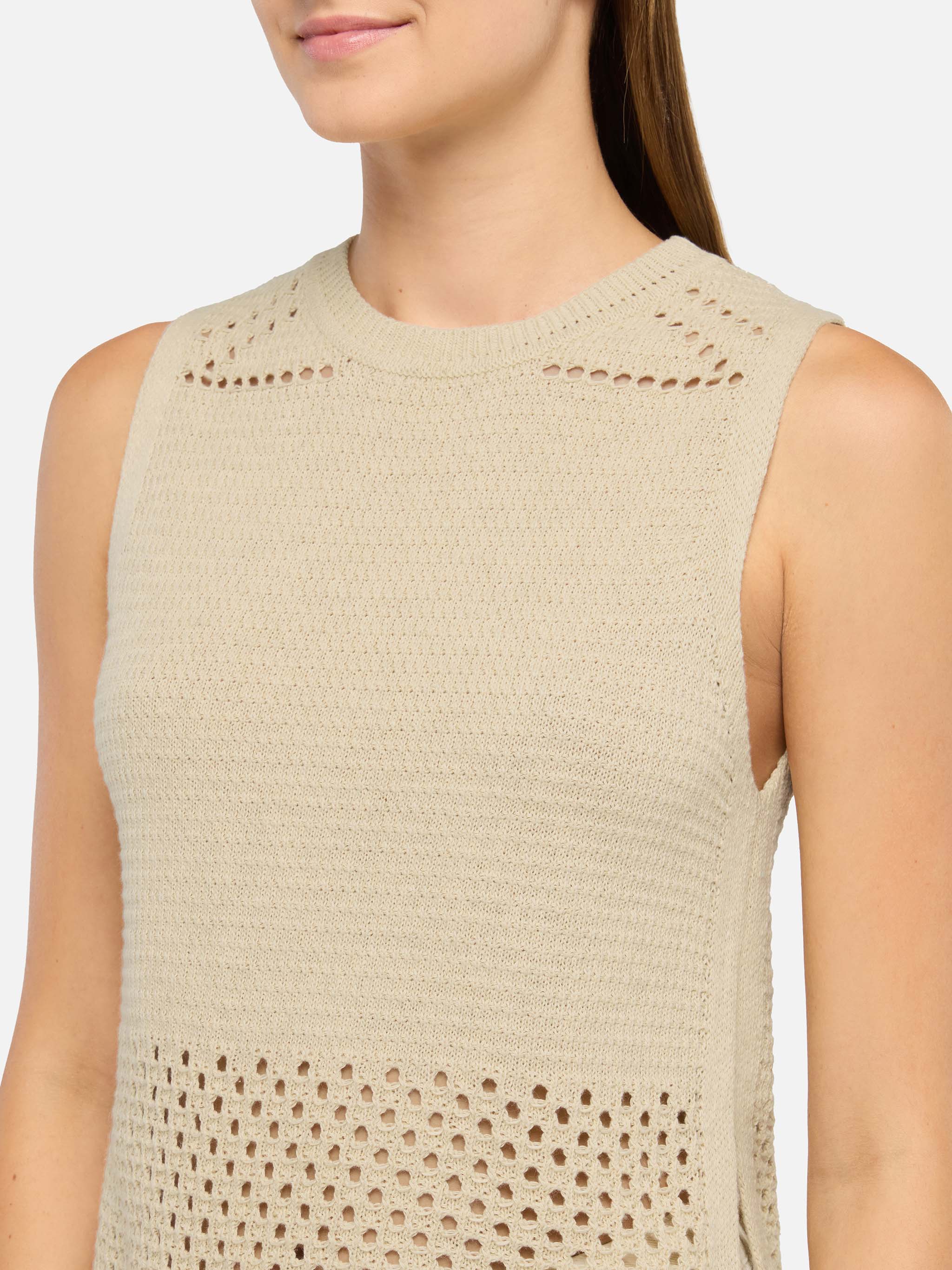 mc2-saint-barth-top-crochet-aire-beige-in-cotone image 3