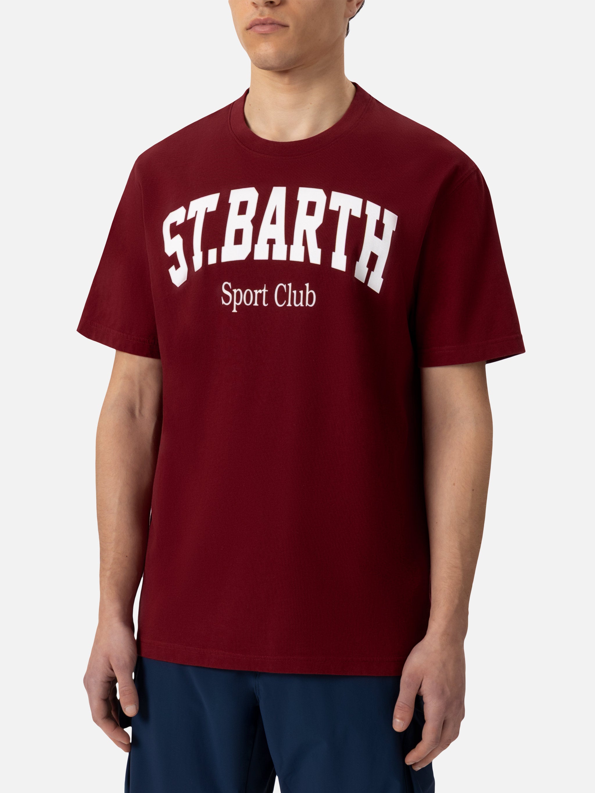 mc2-saint-barth-man-t-shirt-uomo-cotone-st-barth-sport-club-rossa image 2